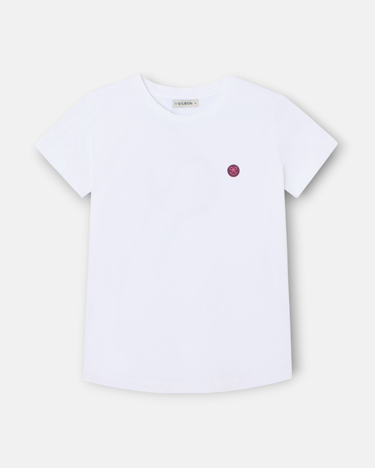 T-shirt Smile com Estampado Branca Branco-4