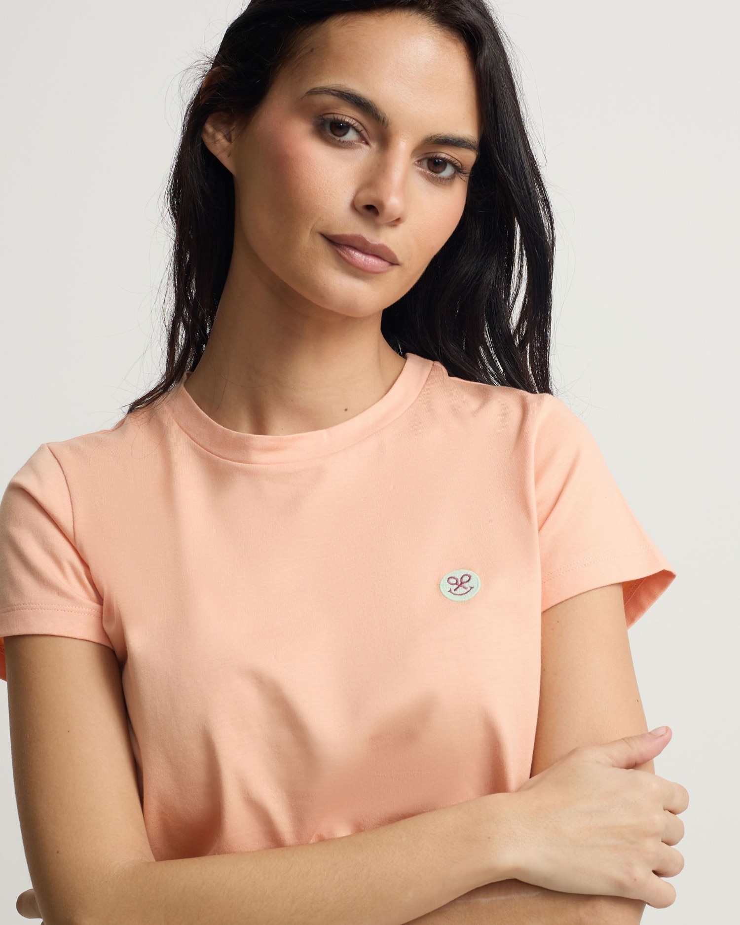 T-shirt Smile Estampado Laranja-claro-3
