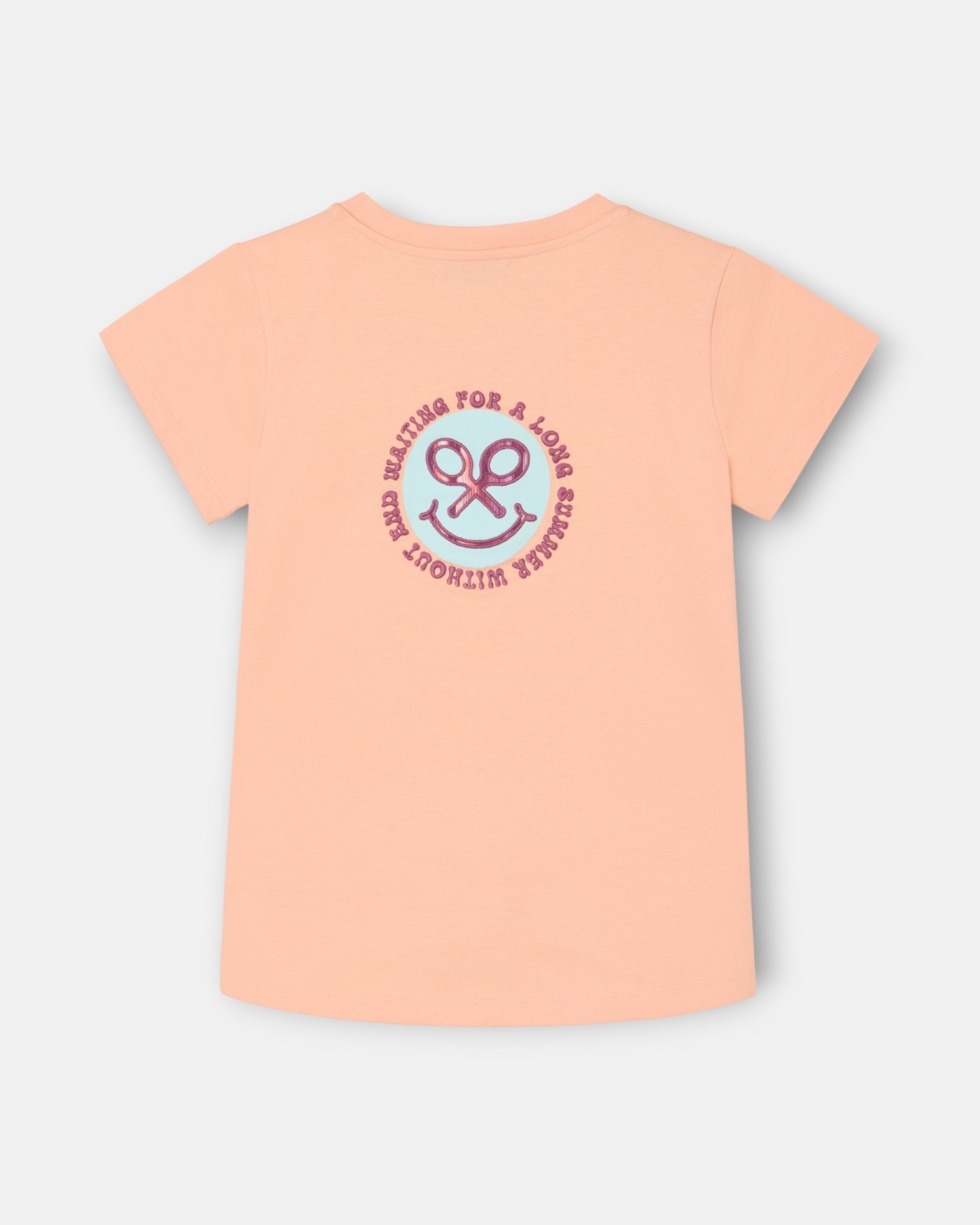 T-shirt Smile Estampado Laranja-claro-5