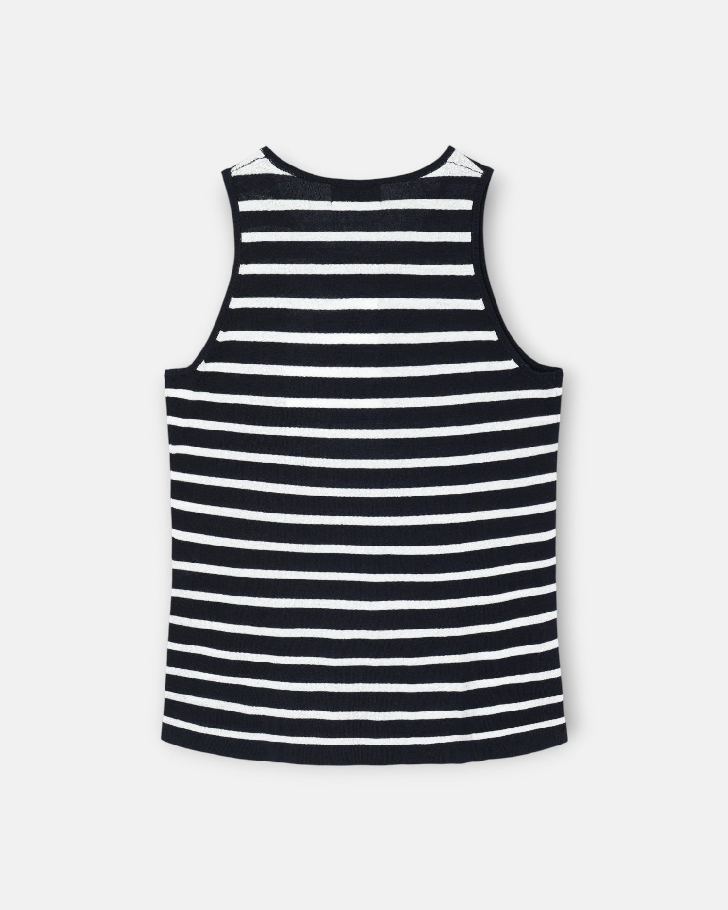 T-shirt de Malha Às Riscas em Marinho e Cru Azul-marinho-5