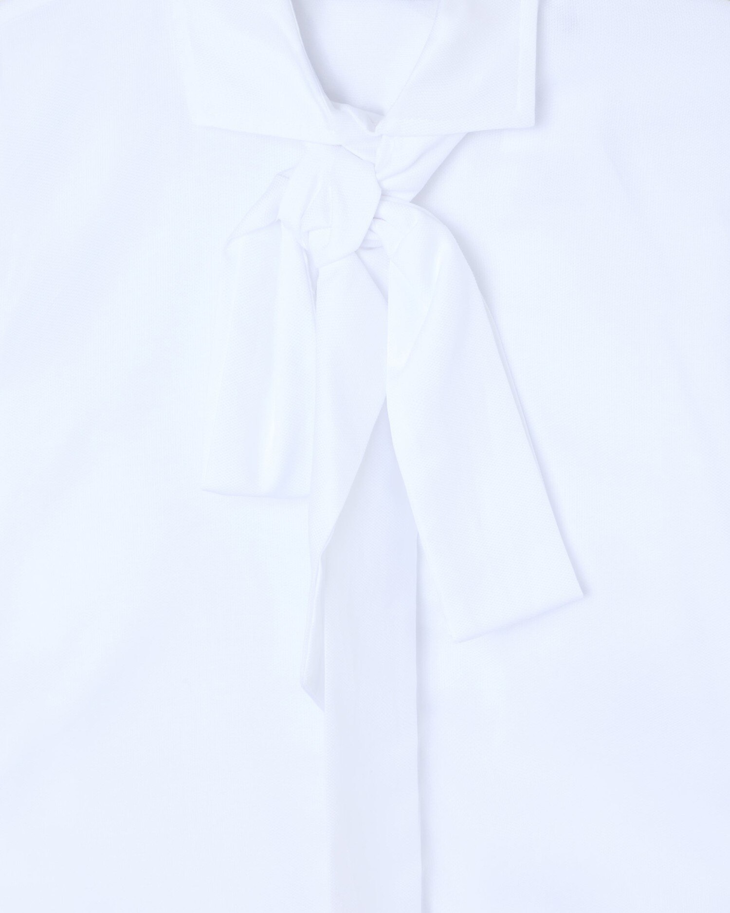 Camisa com Laçada Branca Branco-2