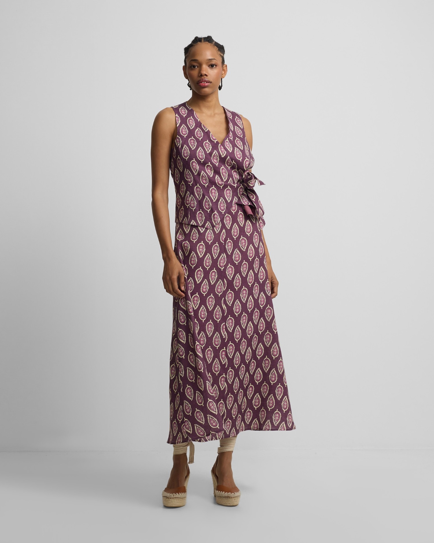 Imagem 0 de Saia Comprida com Estampado Bordeaux