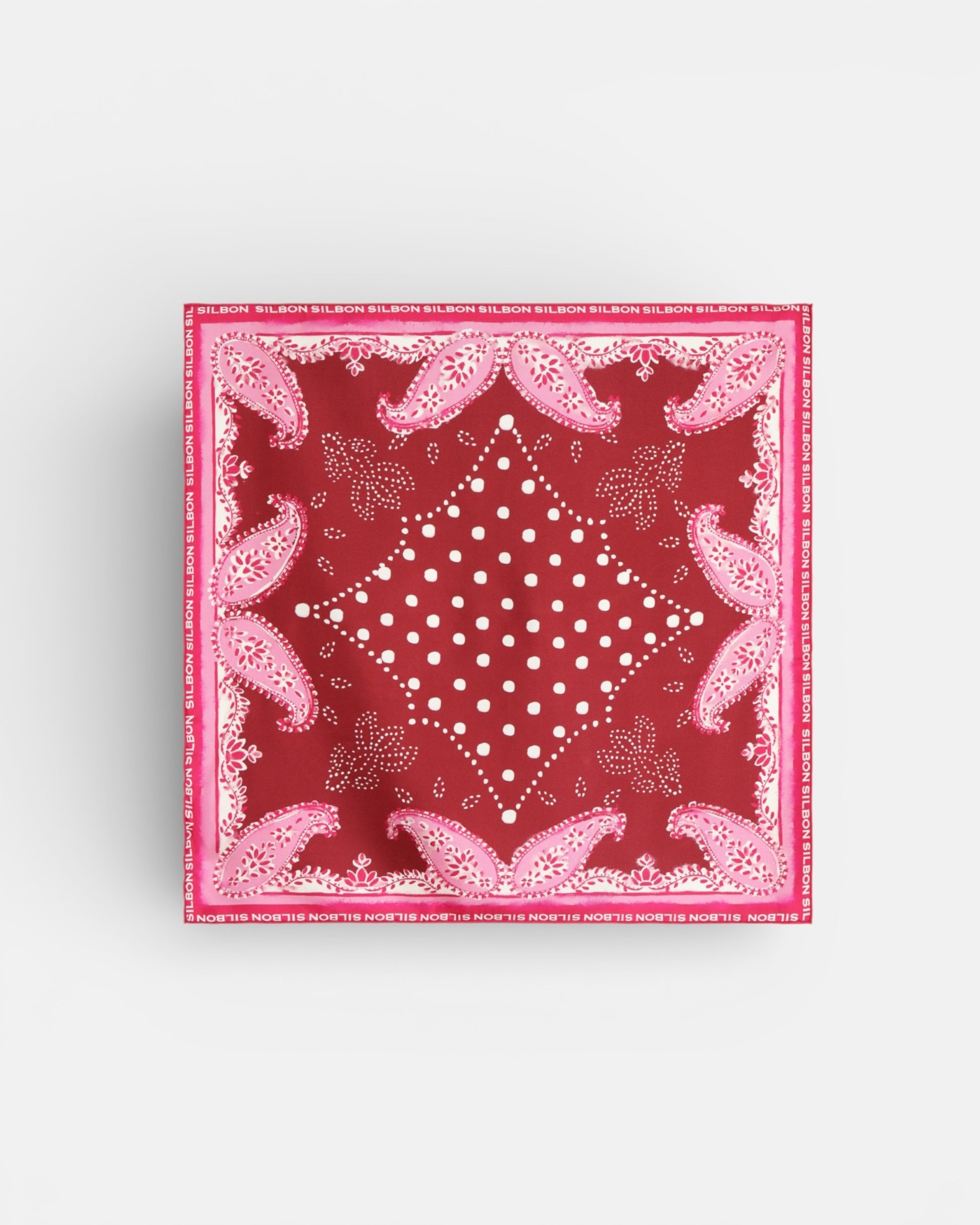 Imagem 0 de Écharpe Silbon Bordeaux e Rosa