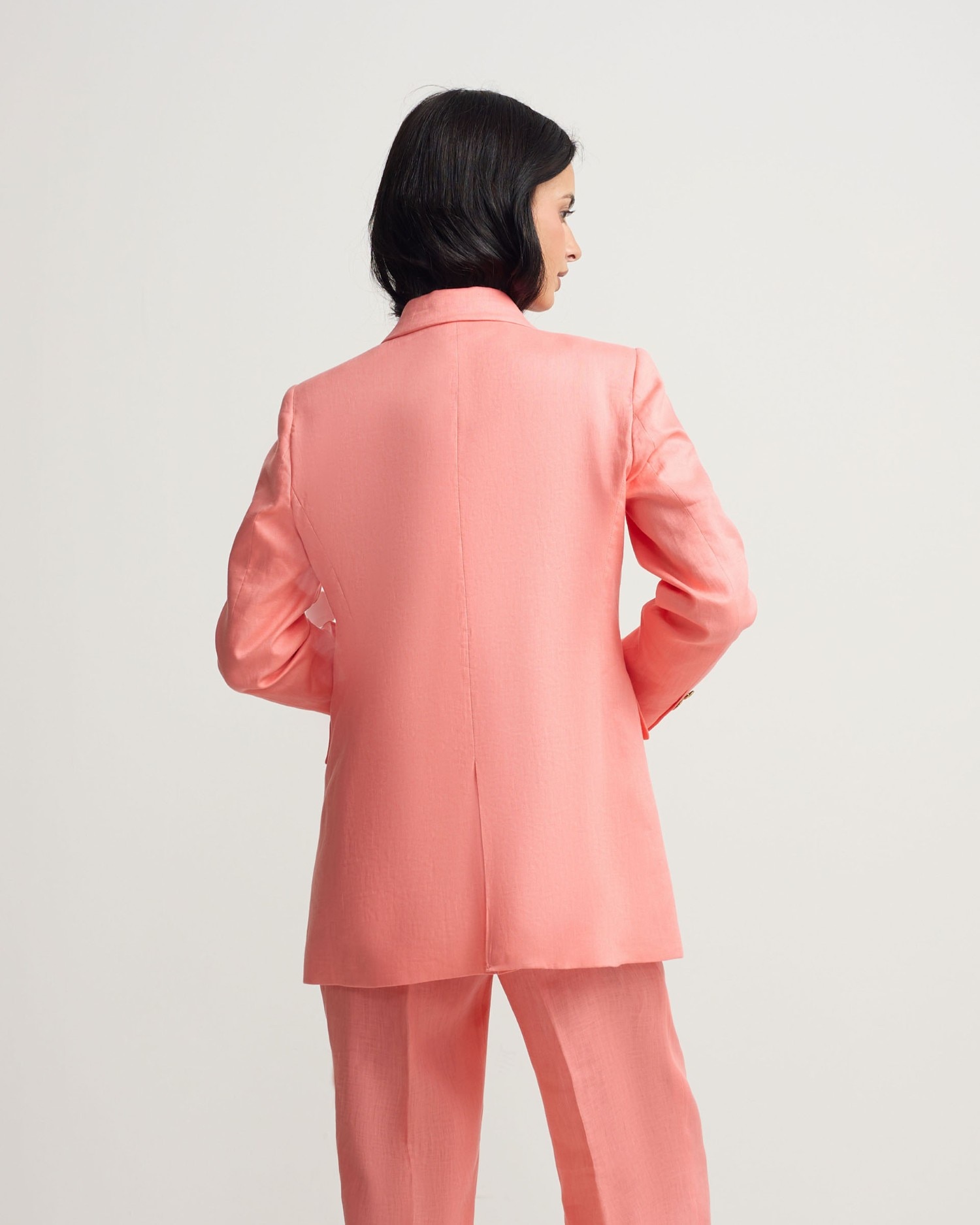 Blazer Clássico Cruzado Coral Coral-2