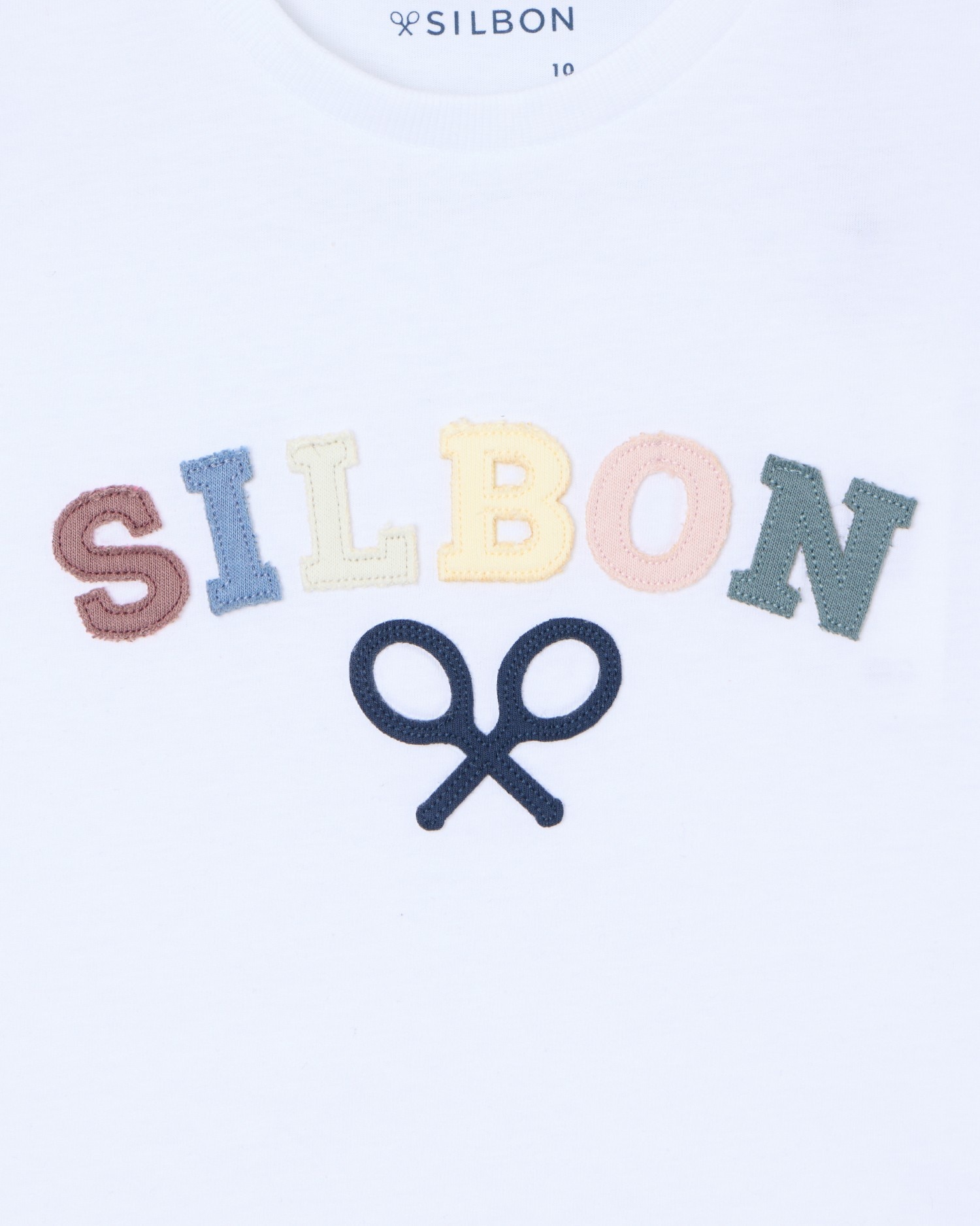 T-shirt Infantil Raquete Média Multicolor em Branco Branco-3