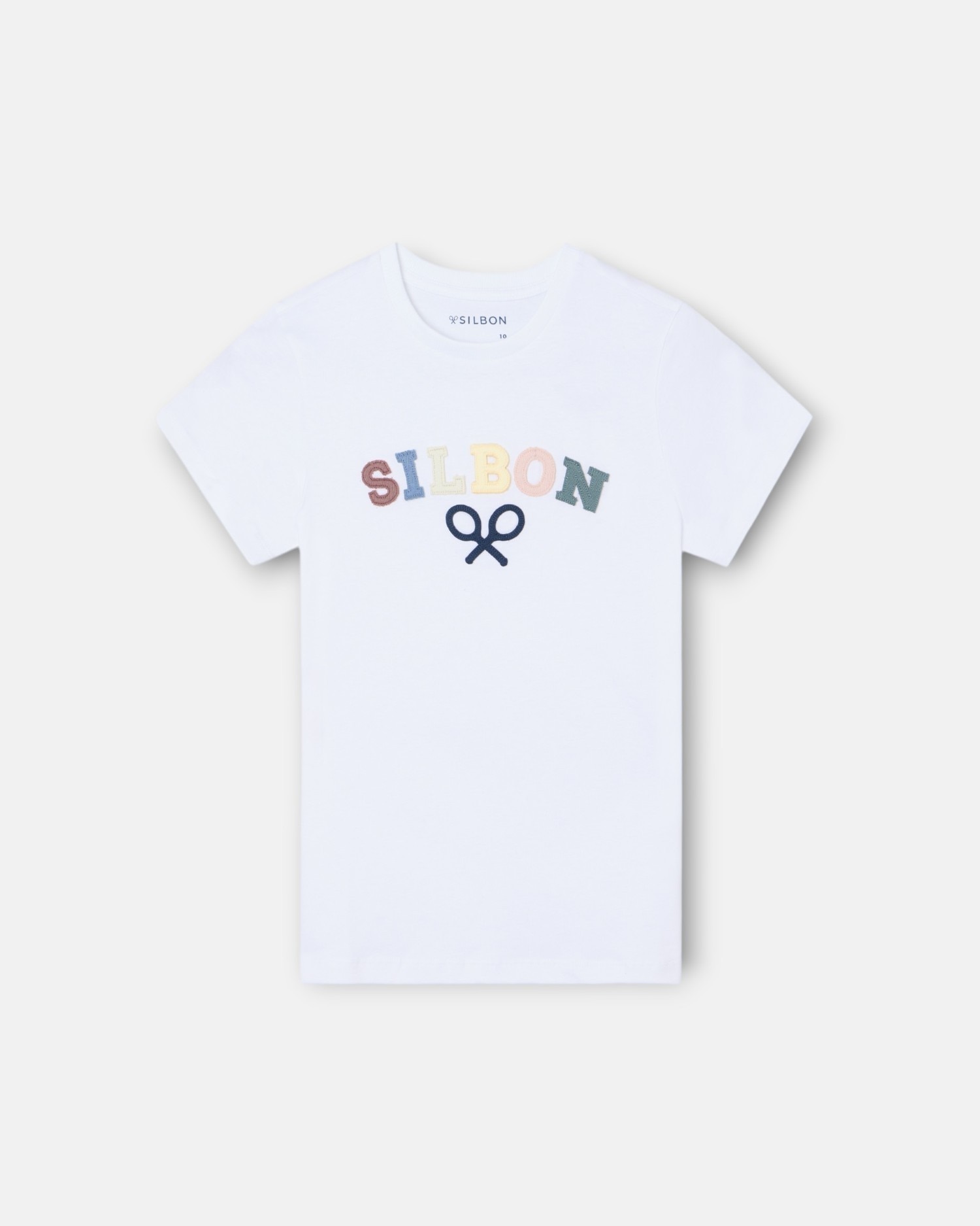 Imagem 0 de T-shirt Infantil Raquete Média Multicolor em Branco