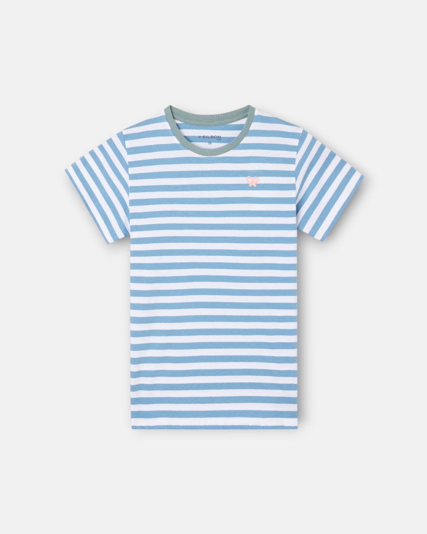Imagem 0 de T-shirt Infantil com Rebordo Às Riscas Finas