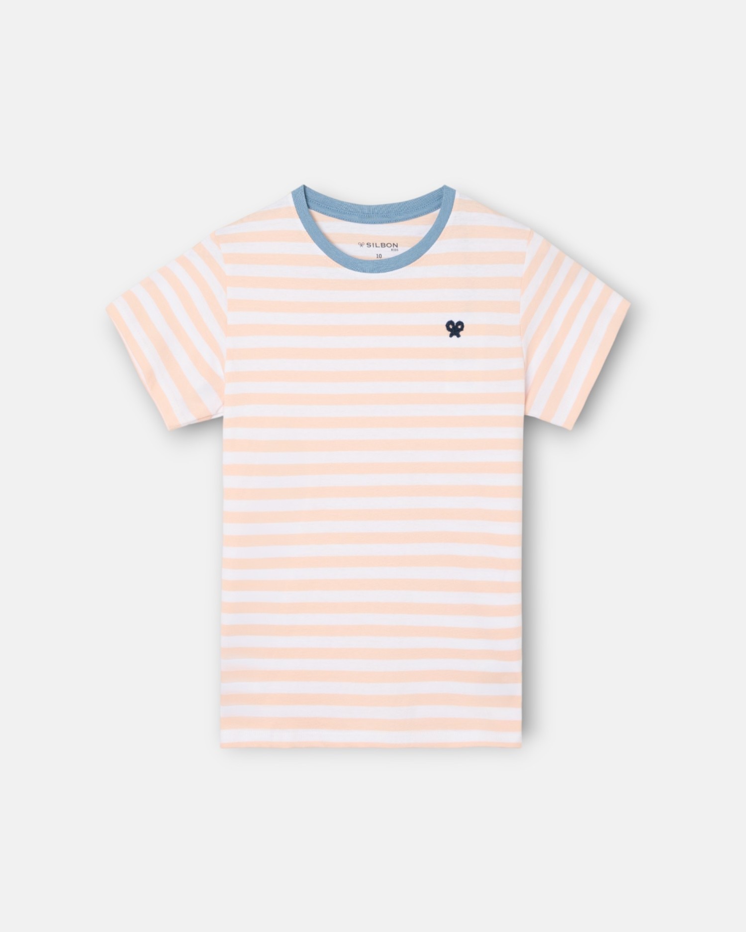 Imagem 0 de T-shirt Infantil com Rebordo Às Riscas Finas