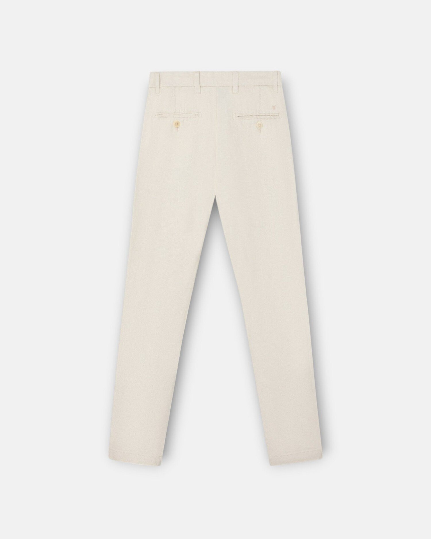 Calças Sport Infantil Calças Chino Linho Silbon Bege-3
