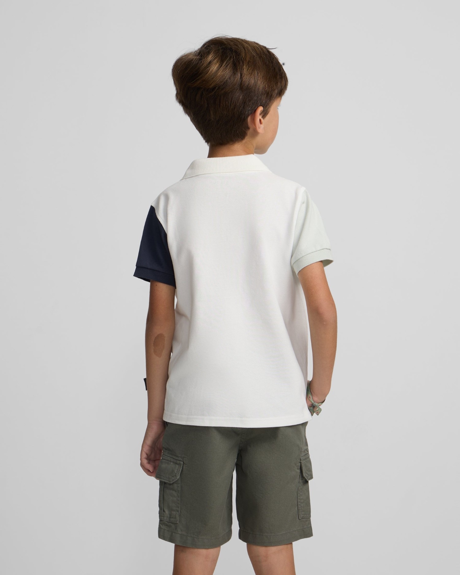 Polo Infantil Tricolor Silbon Branco-2