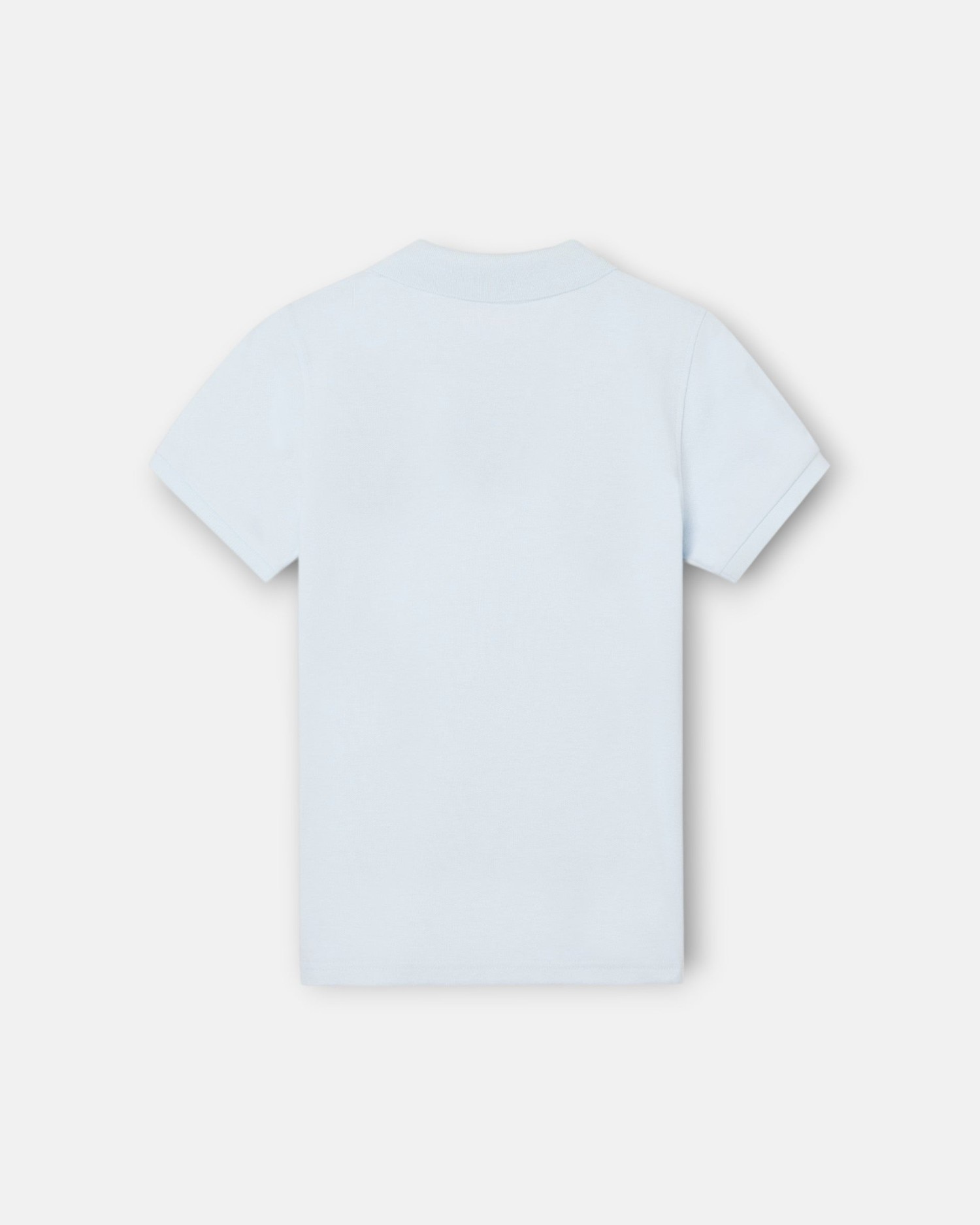 Polo Infantil Liso com Logo Rizo Silbon Azul-claro-5