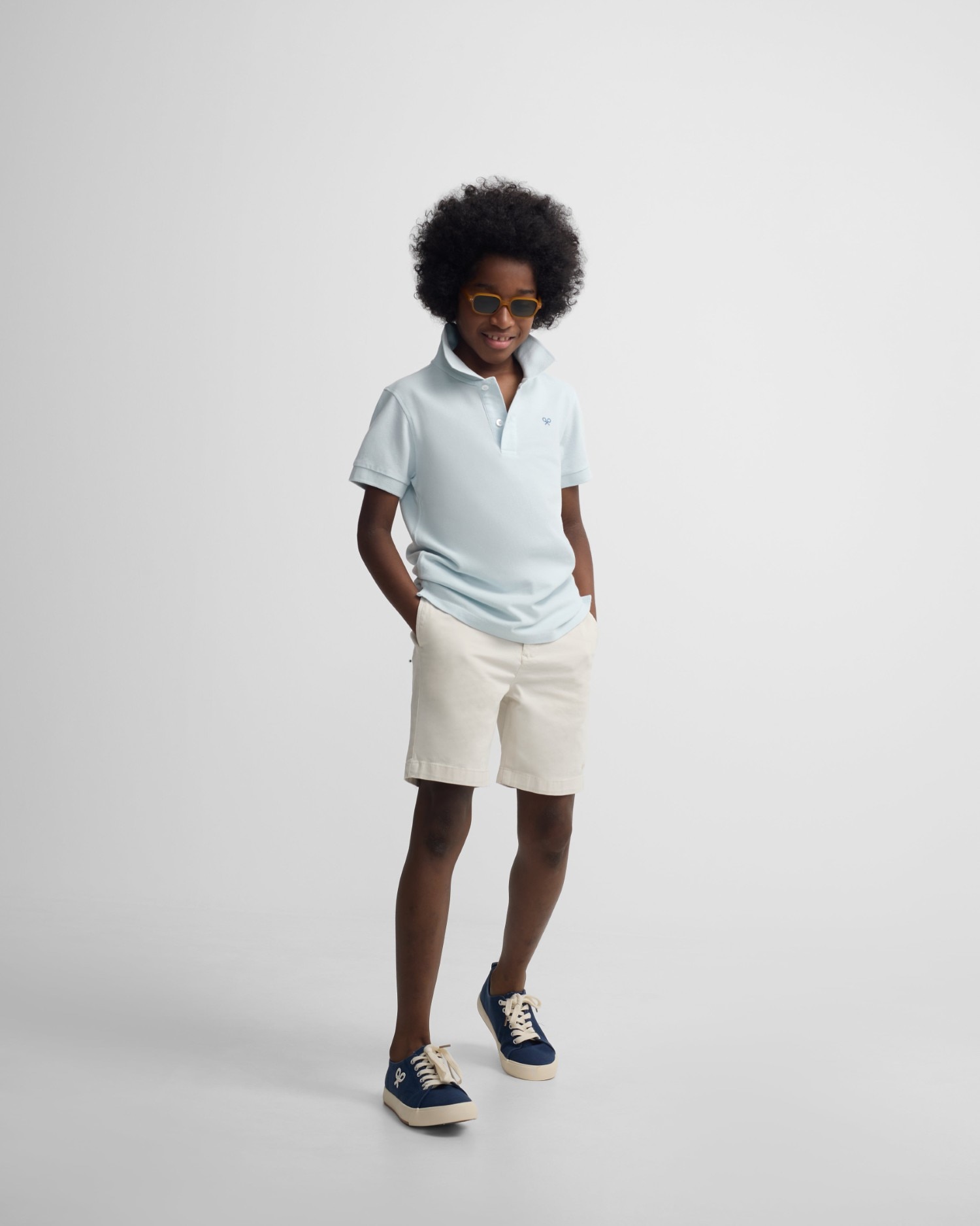 Imagem 0 de Polo Infantil Raquete Étnica Azul