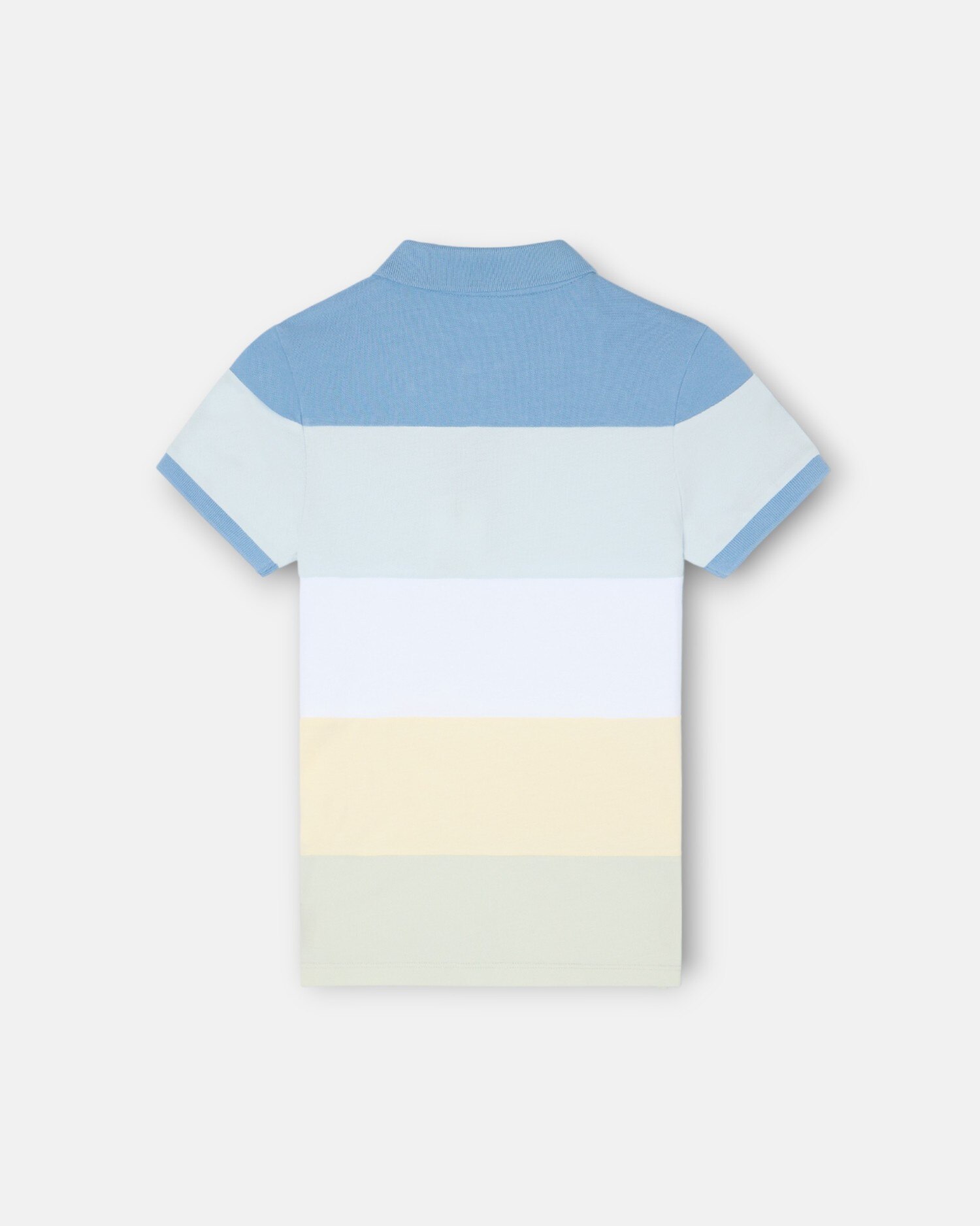 Polo Infantil Às Riscas Largas Multicolor Silbon Azul-3