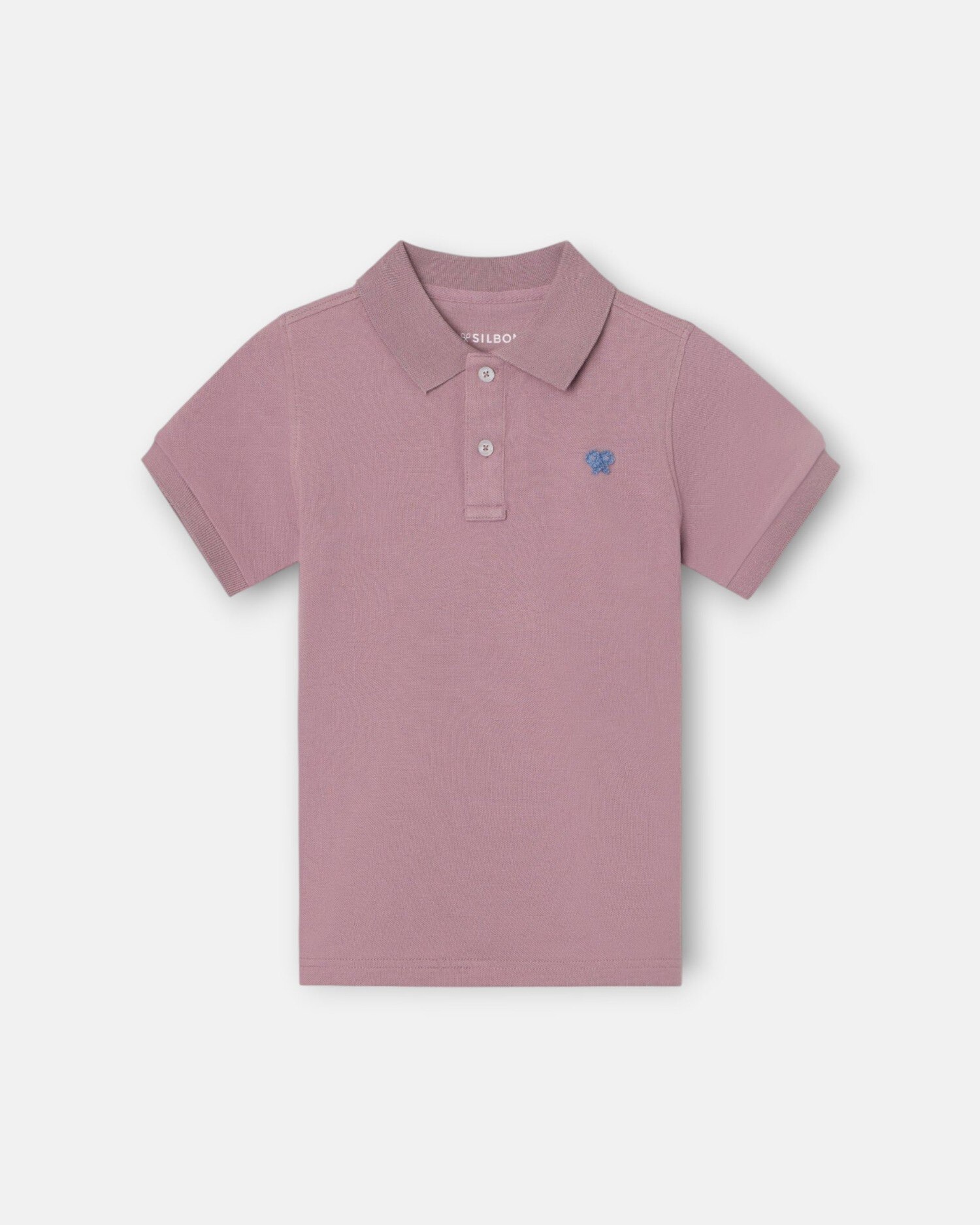 Polo Infantil Liso com Logo Rizo Silbon Bordeaux-4