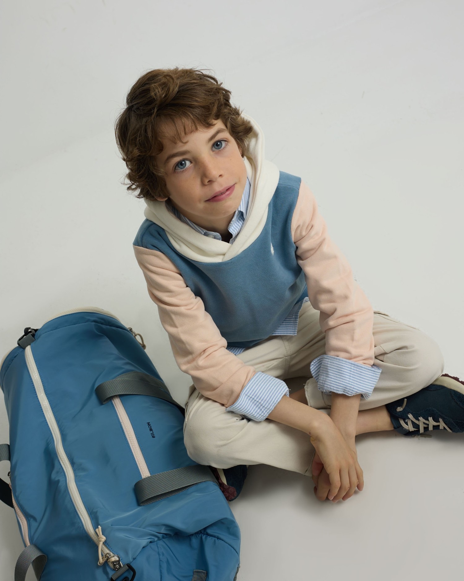 Imagem 0 de Sweat Infantil com Capuz Raquete Étnica em Azul