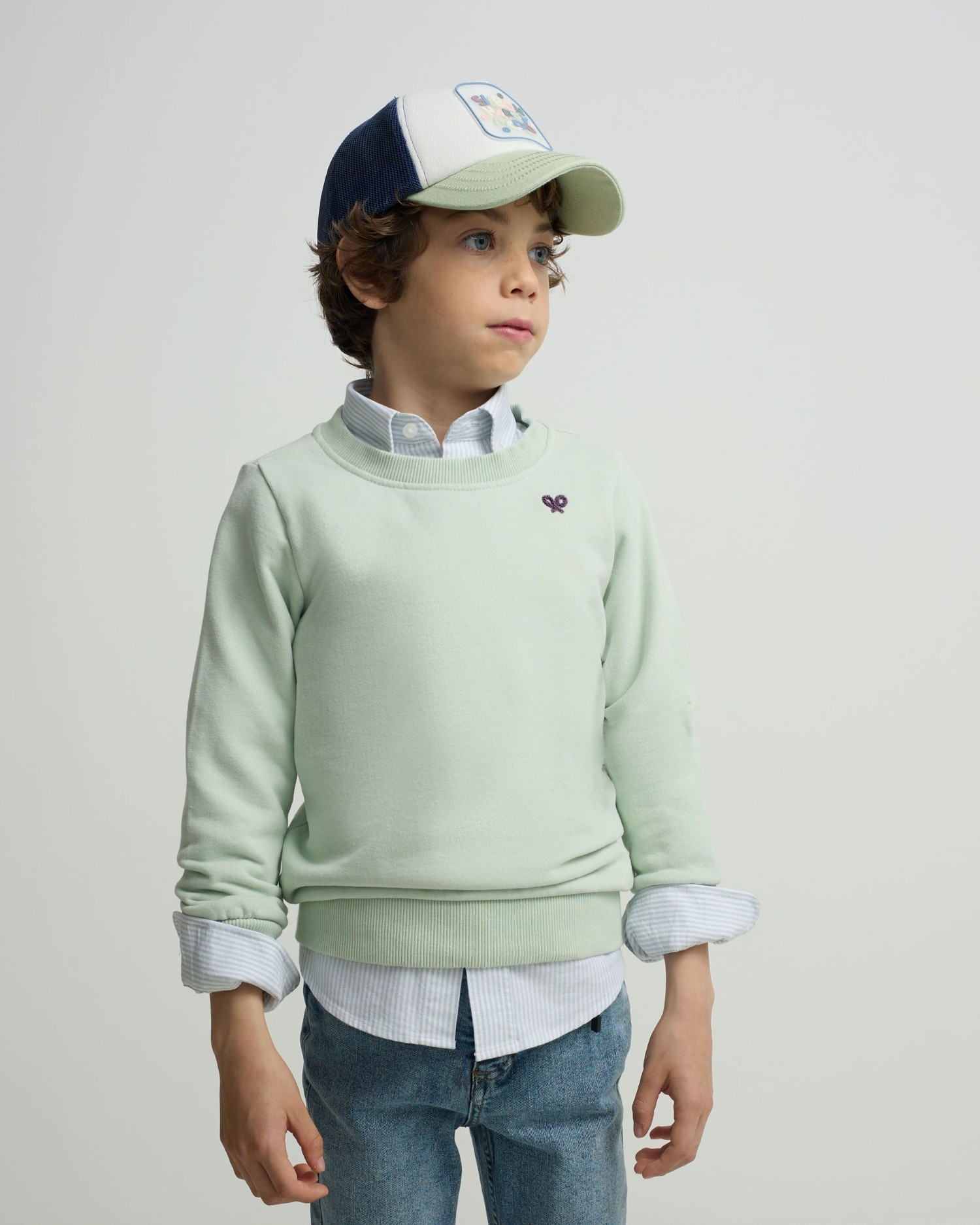 Sweatshirt Infantil Roar Like a Dino Silbon Verde-claro-1