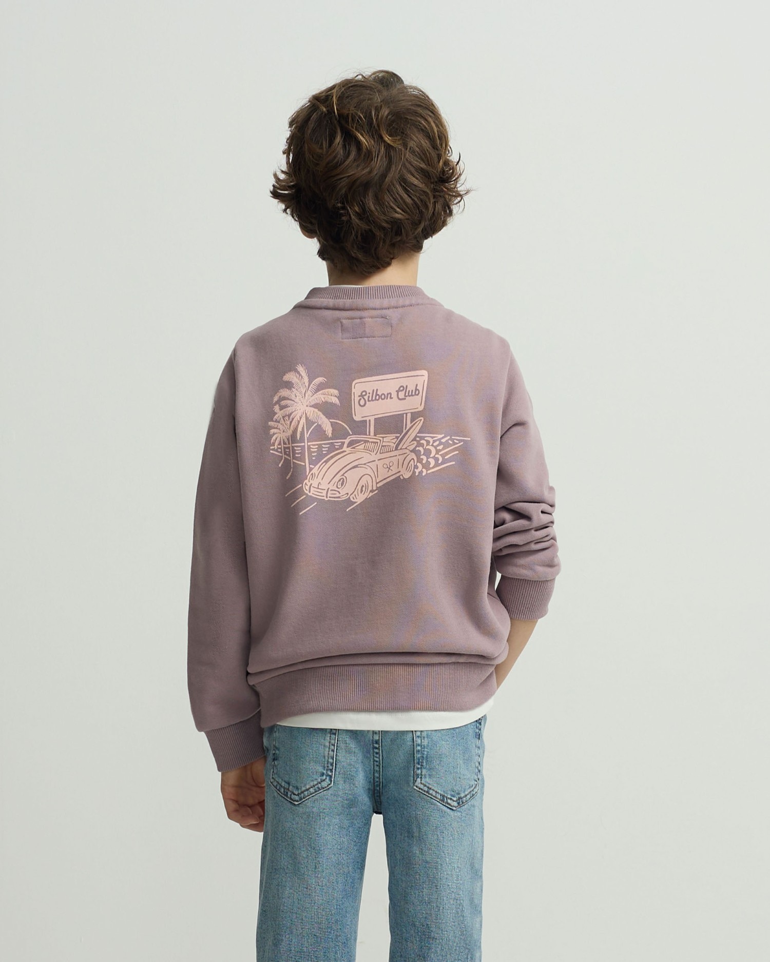 Sweatshirt Infantil Club Silbon Malva-2