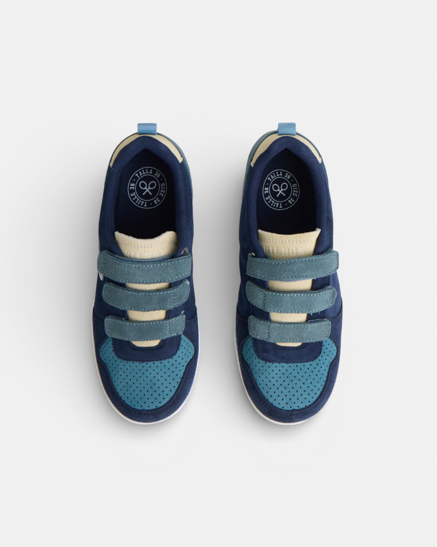 Sapatilha Infantil com Velcro Multicolor Silbon Azul-marinho-2
