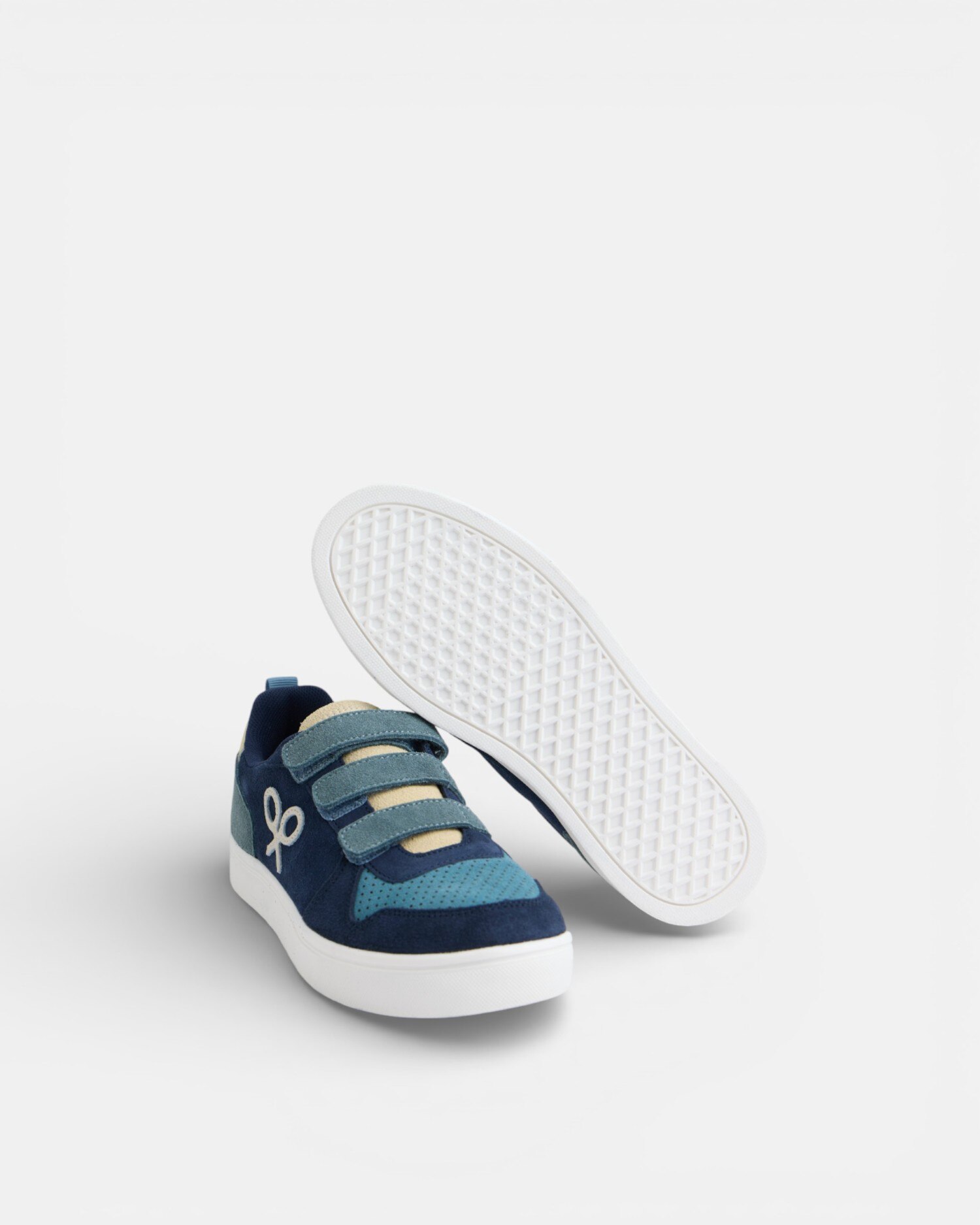 Sapatilha Infantil com Velcro Multicolor Silbon Azul-marinho-5