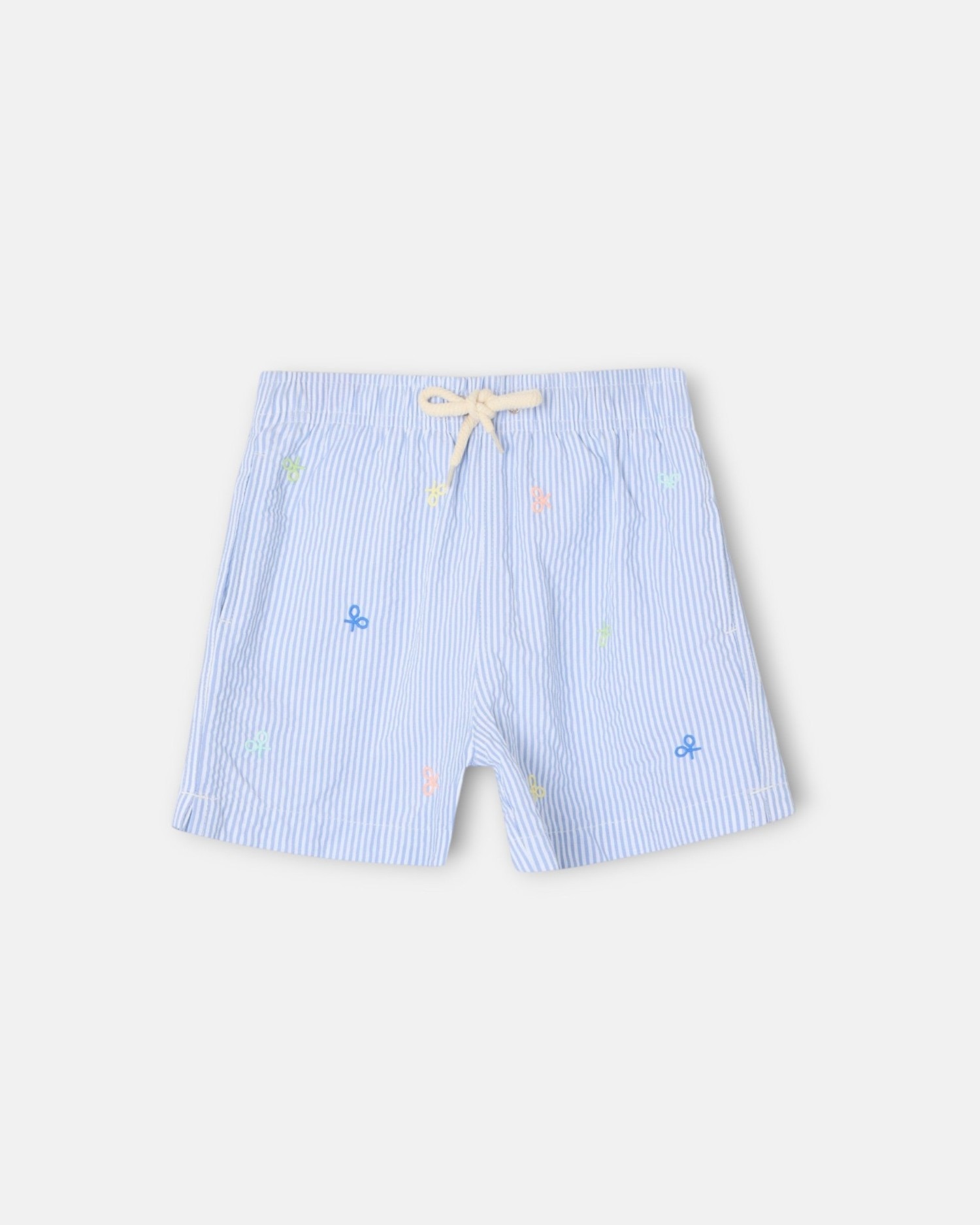 Fato de Banho Infantil Às Riscas Multiraquetes Silbon Azul-4