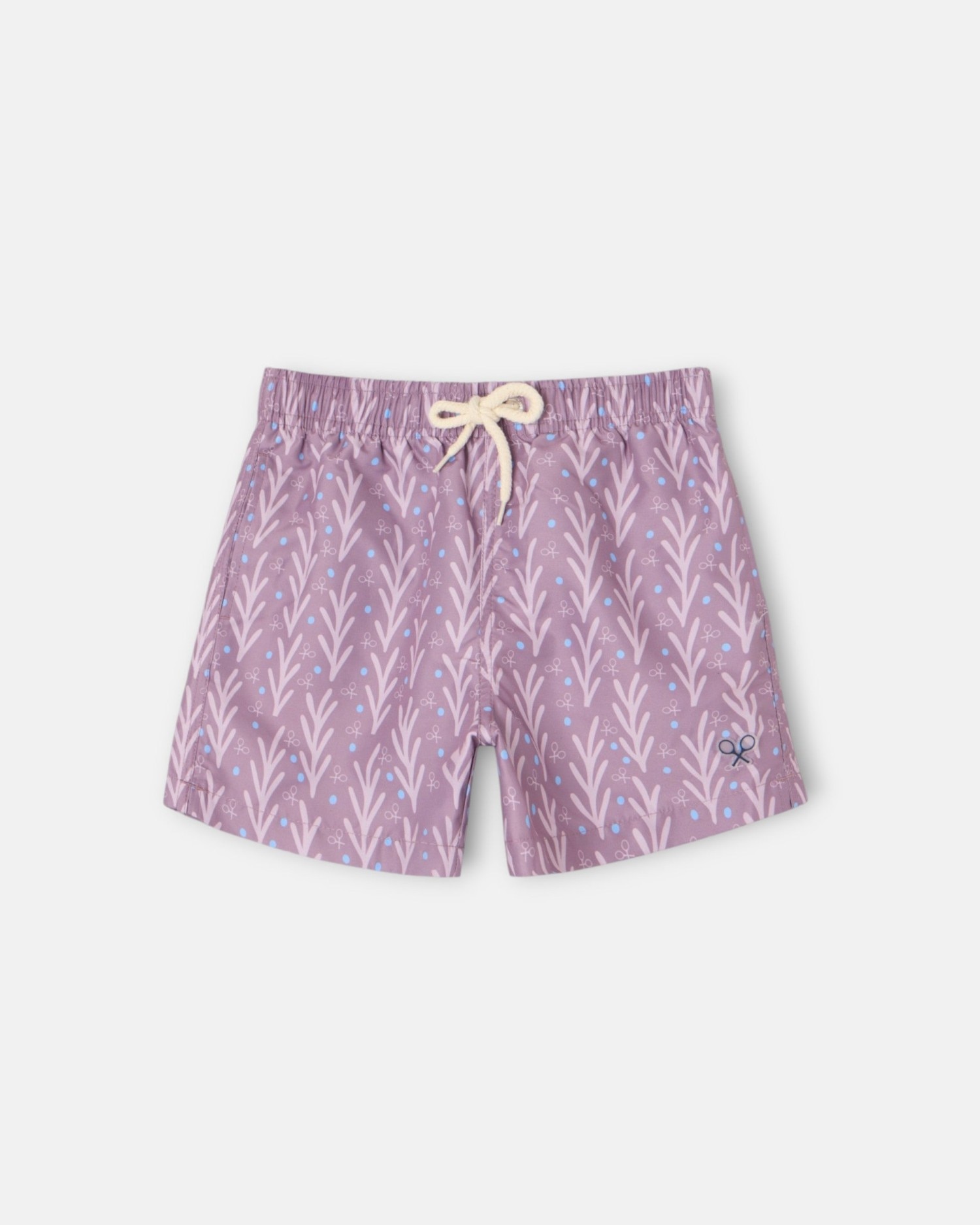 Fato de Banho Infantil Style Pontos Bordeaux-4