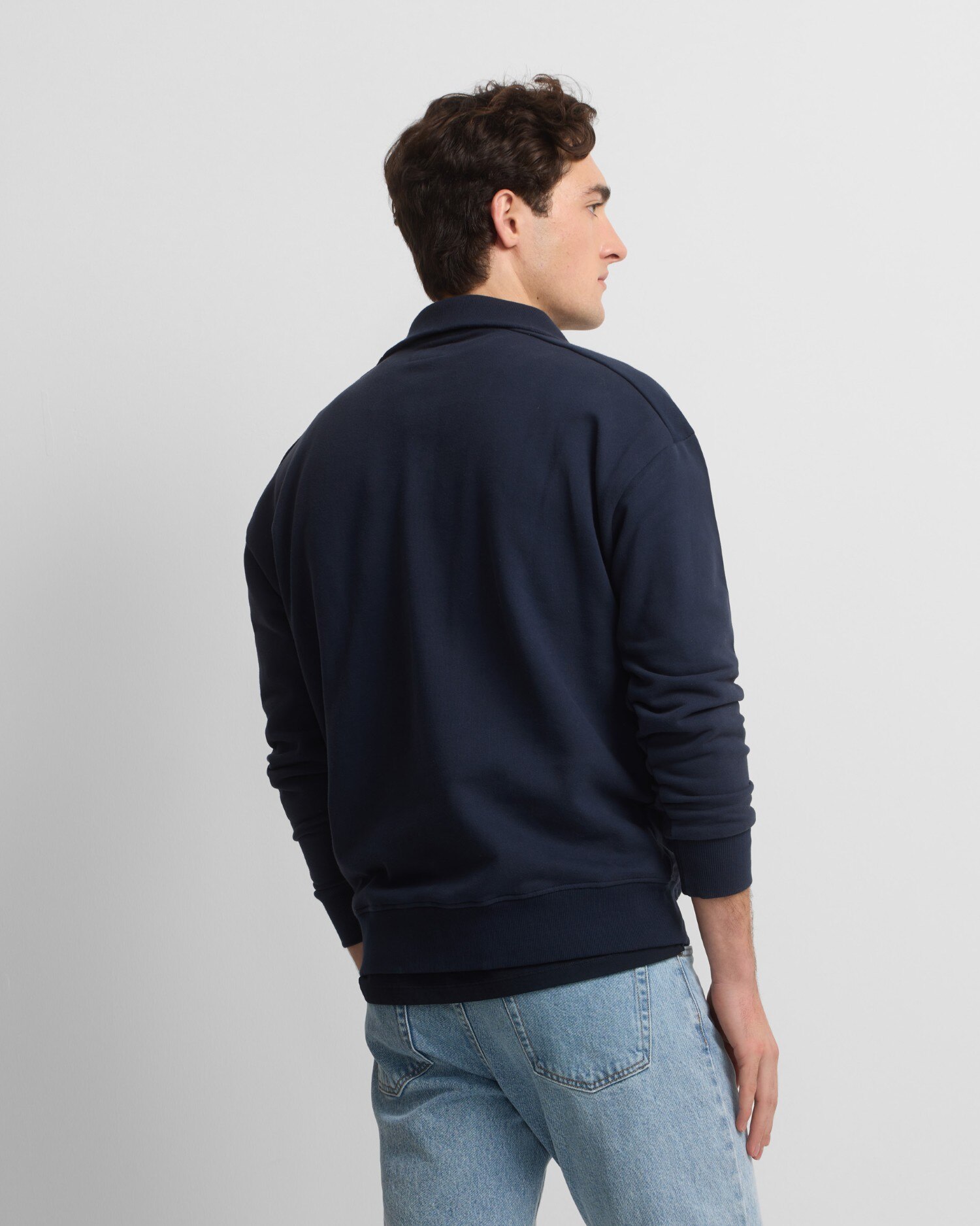 Sweatshirt com Fecho Zip Médio Cruise Azul-marinho Azul-marinho-2