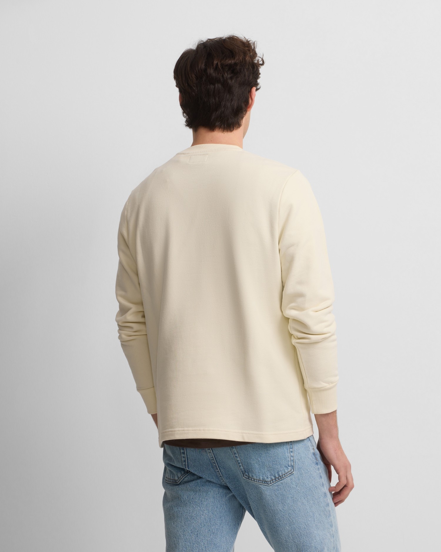 Sweatshirt sem Capuz com Bolso Cruise em Creme Creme-2