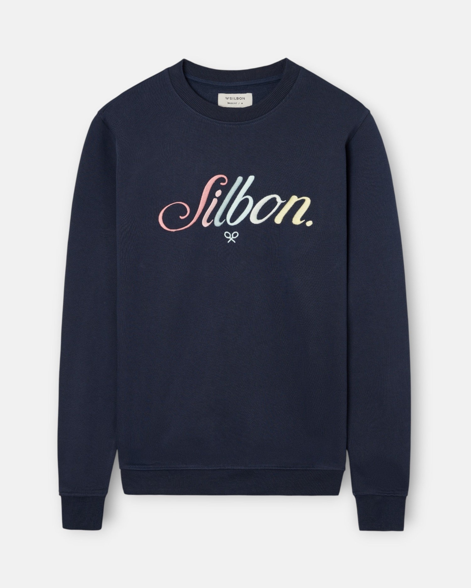 Imagem 0 de Sweatshirt Silbon com Bordado Multicolor Azul-marinho