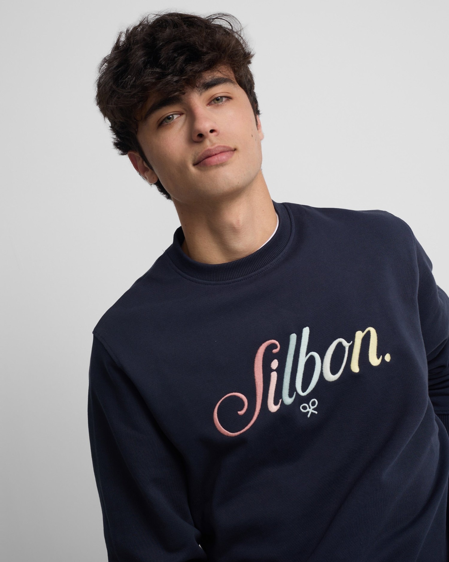 Sweatshirt Silbon Bordado Multicolor Azul-marinho Multicolor-3