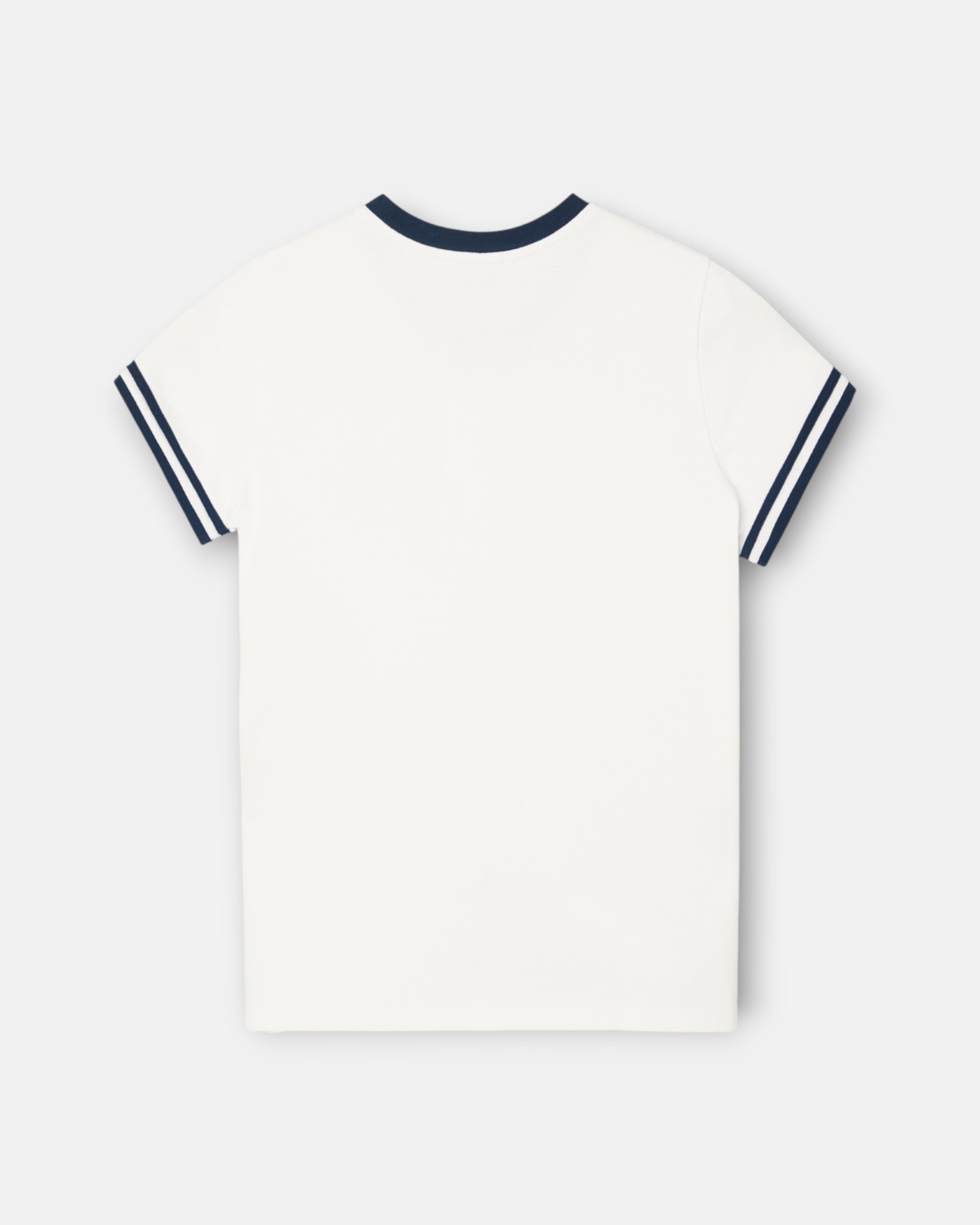 T-shirt com Patch de Escudo Silbon em Branco Branco / Azul-5