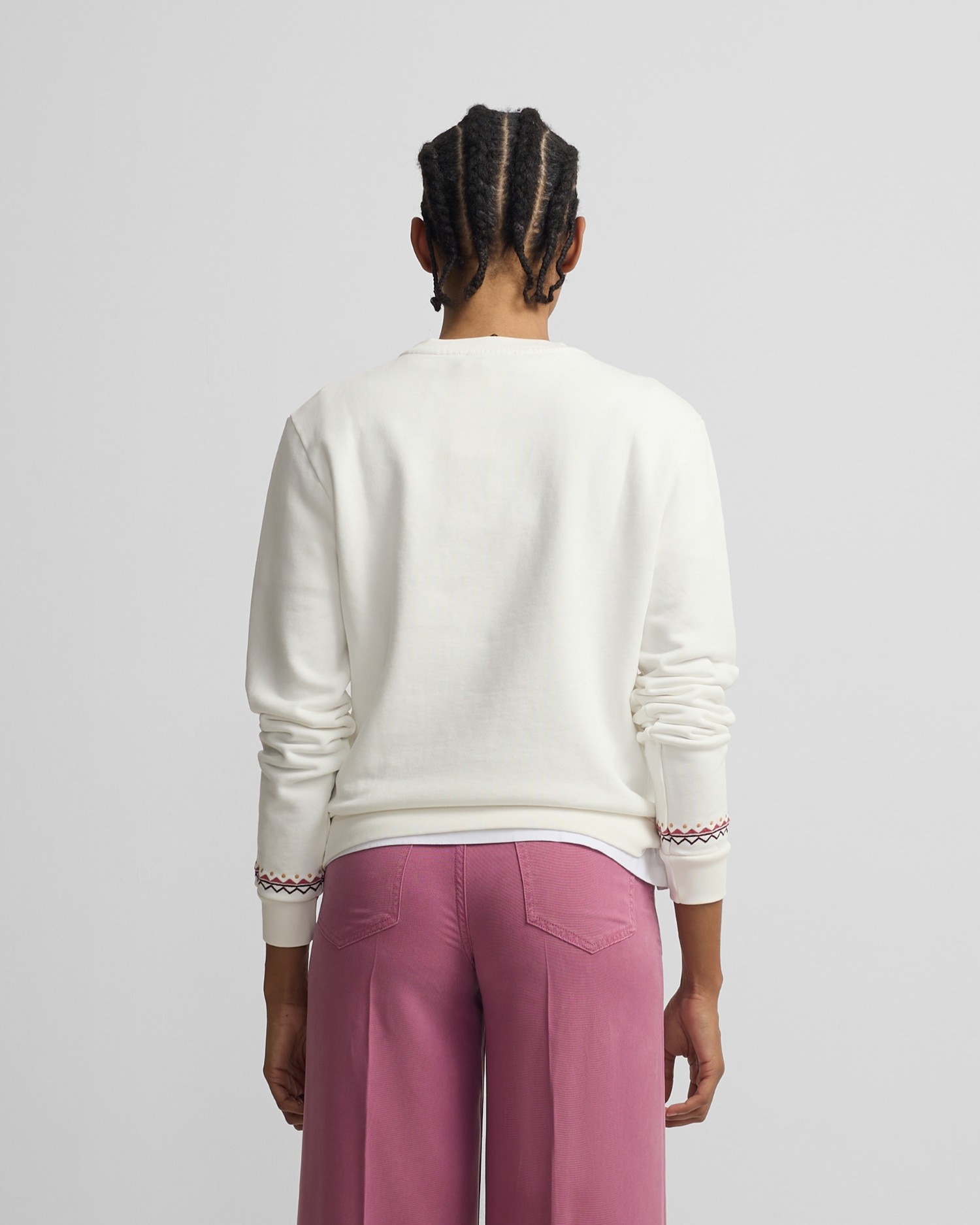 Sweatshirt com Bordado Silbon Cru-2