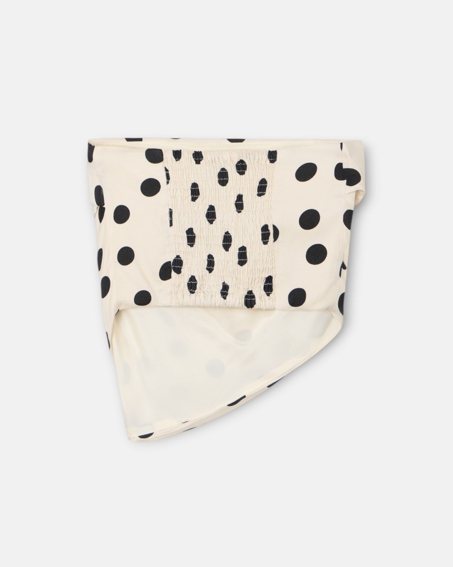 Top Cai-cai de Bolinhas em Branco e Preto Branco-3