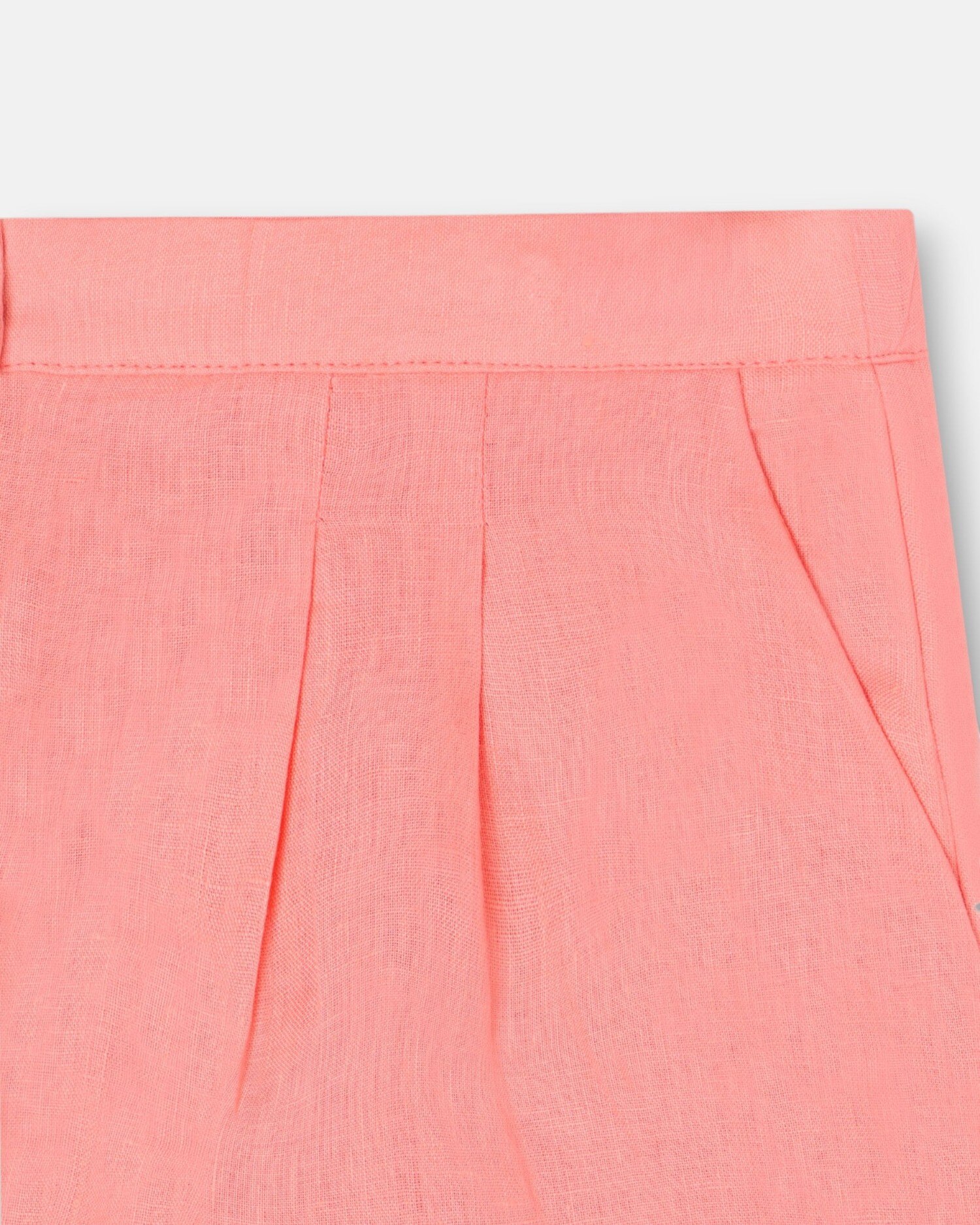 Bermuda Infantil de Linho Coral Silbon Coral-3
