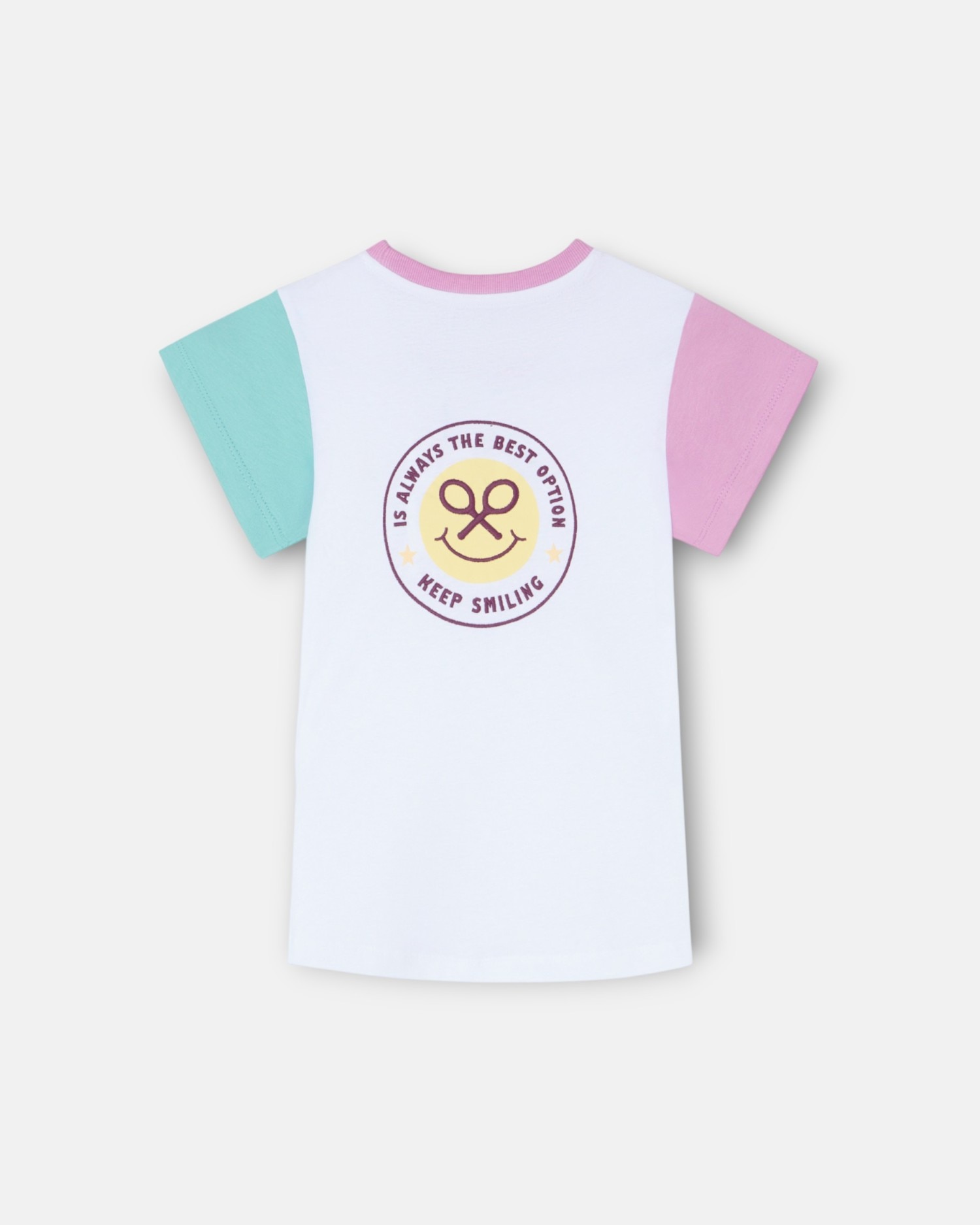 T-shirt Infantil de Manga Bicolor Branca Silbon Branco-4
