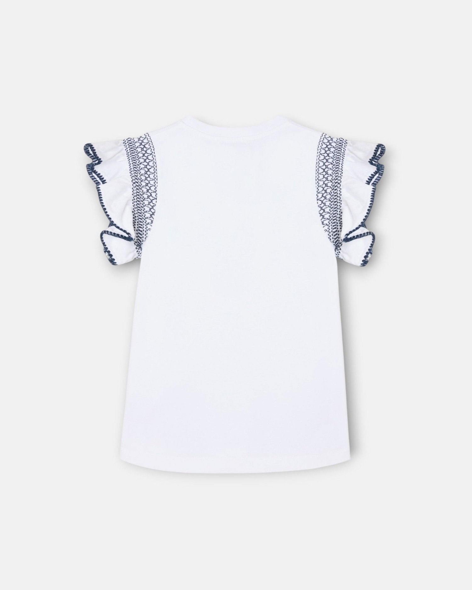 T-shirt Infantil com Bordado nas Mangas Branca Silbon Branco-5