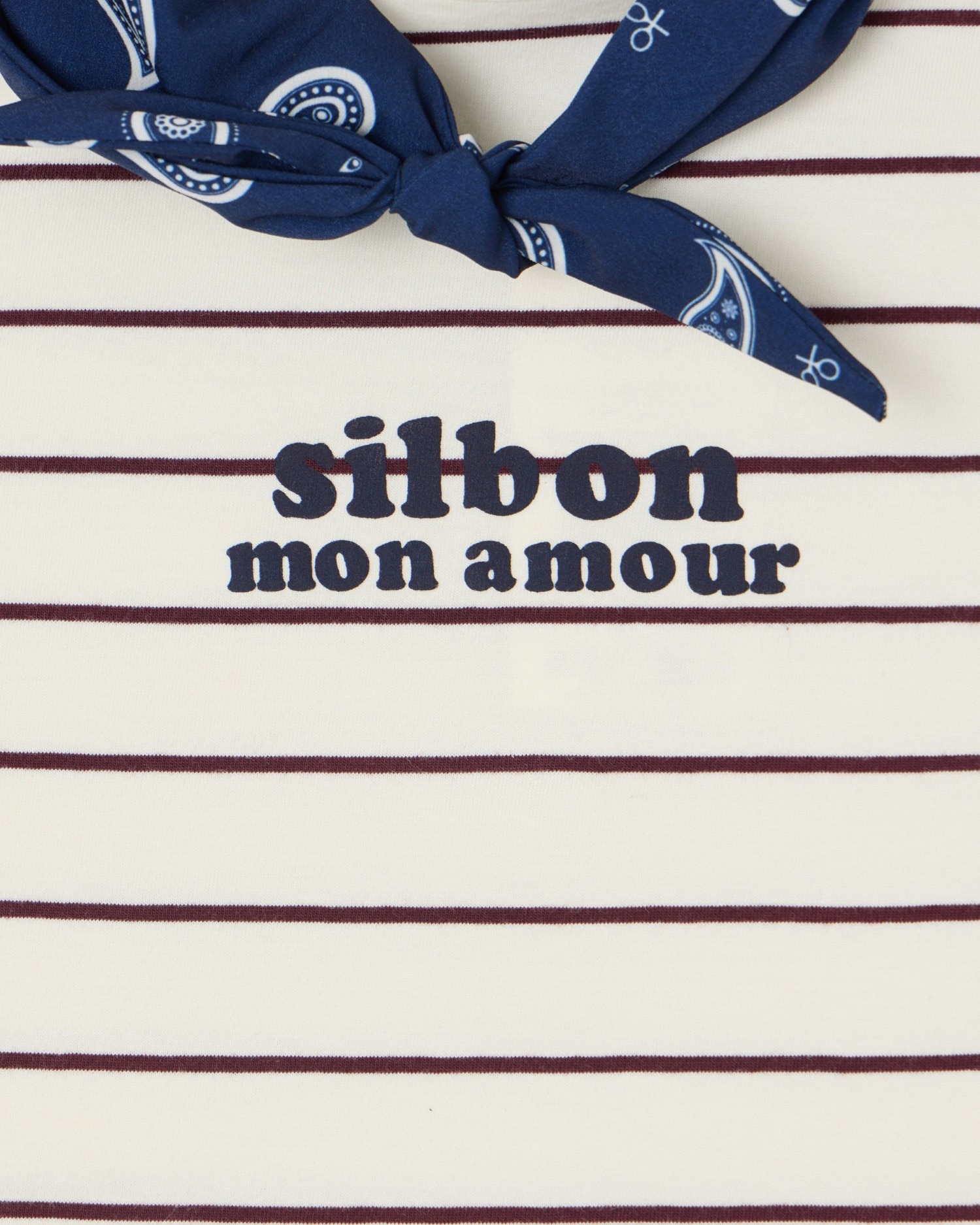 T-shirt Infantil com Aplique Bandana Azul Silbon Azul-3