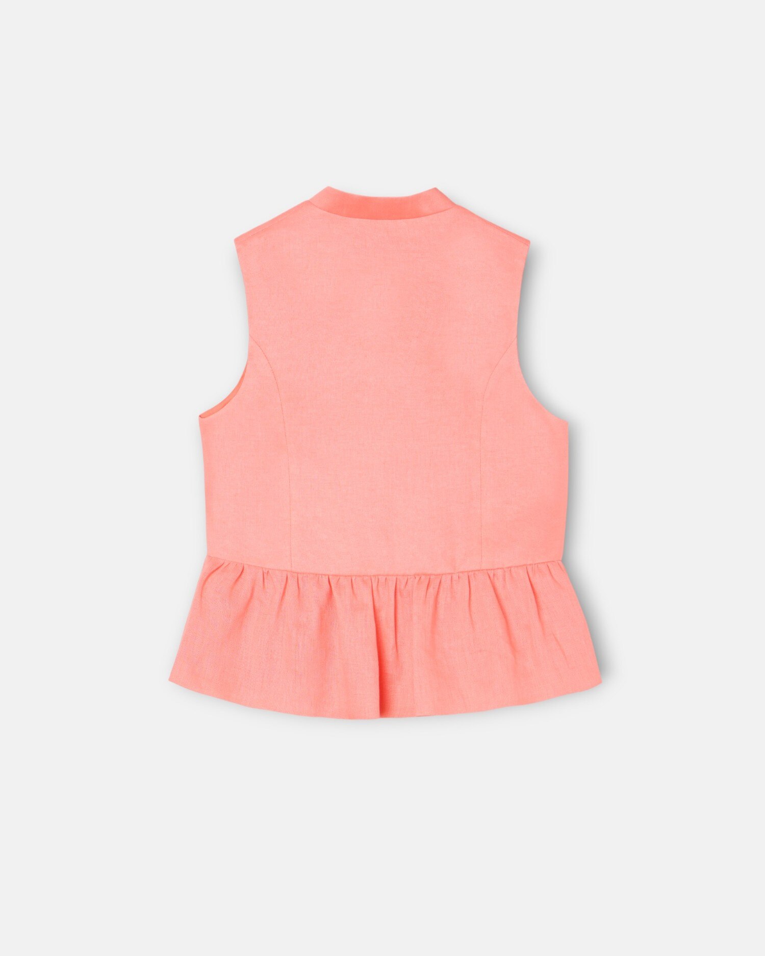 Top Infantil de Linho com Botões Coral Silbon Coral-5