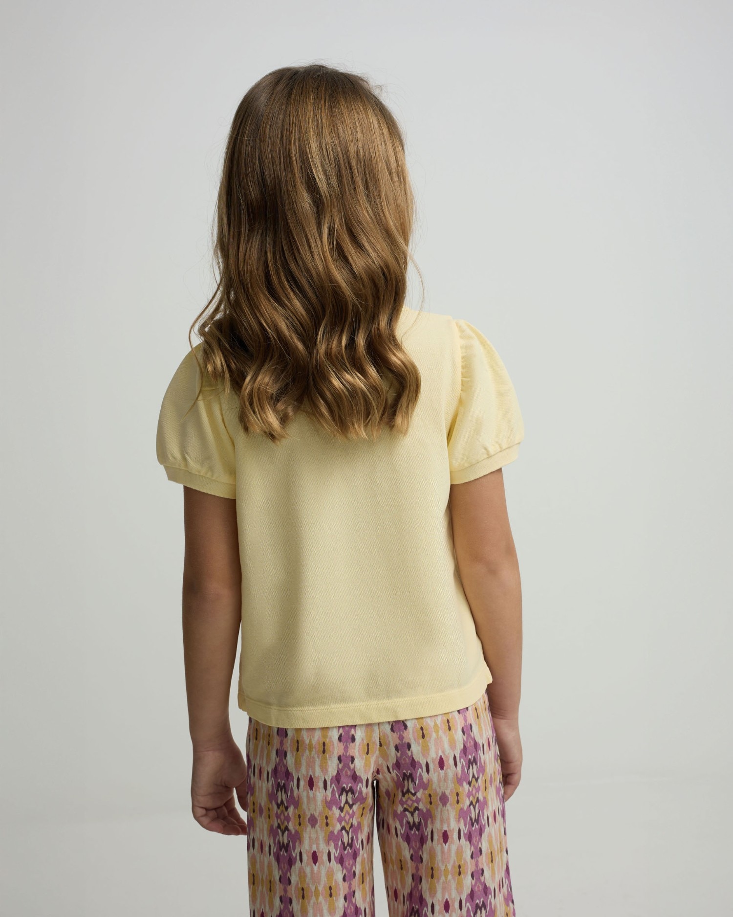 Polo de Manga Abalonada Silbon Amarelo-2