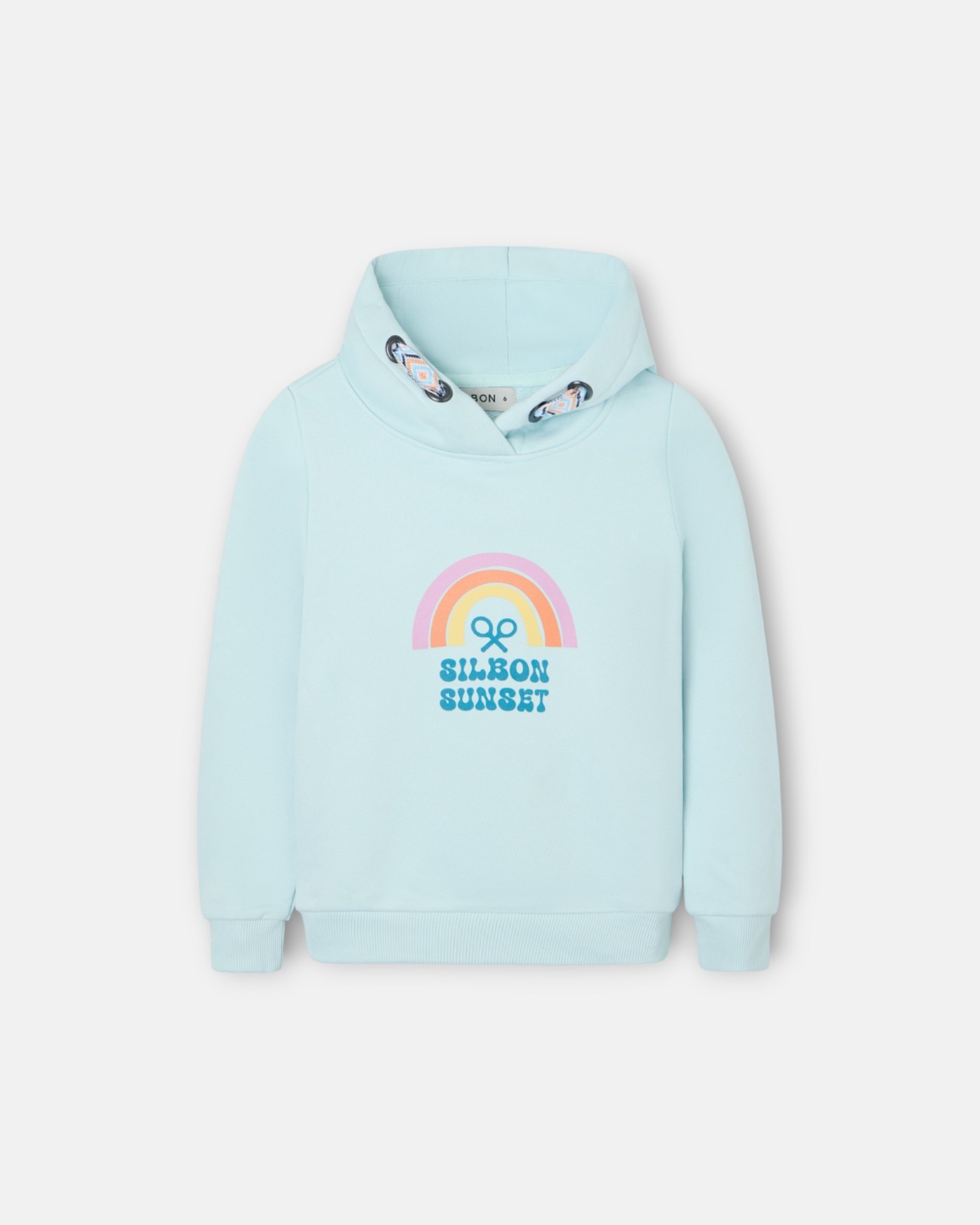 Sweatshirt Infantil com Capuz Sunset Celeste Silbon Azul-celeste-1