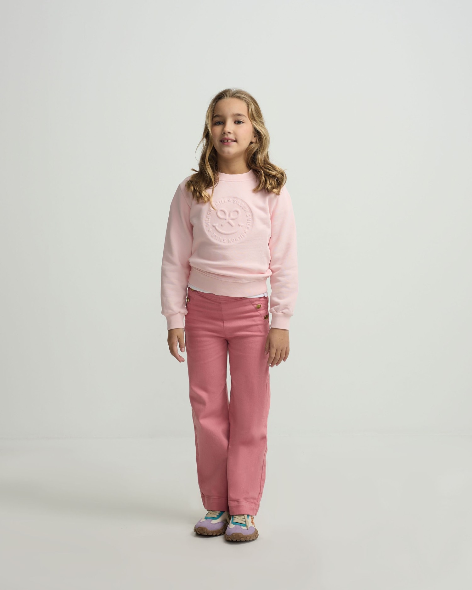 Sweat Infantil Smile Rosa Silbon Rosa-claro-3