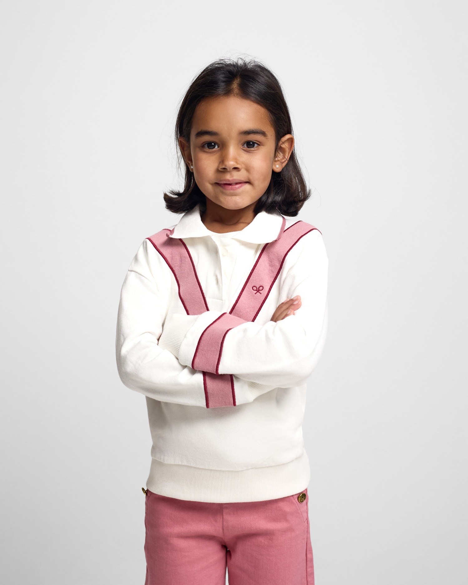 Imagem 0 de Sweat Retro Rosa e Cru