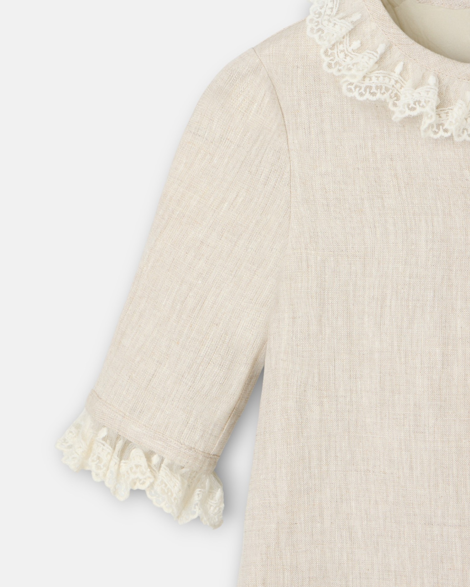 Vestido Infantil de Vestir Bege-3