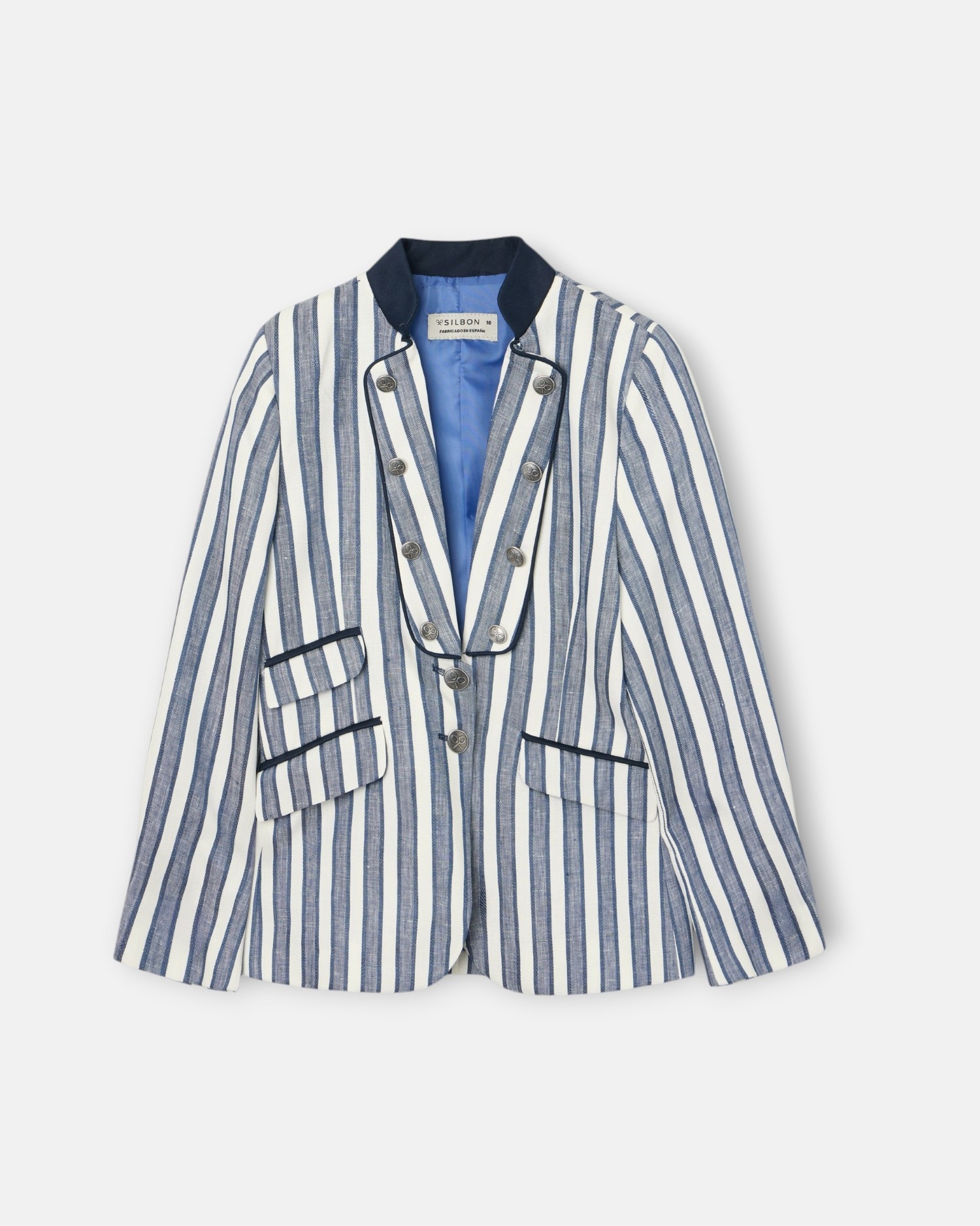 Imagem 0 de Blazer Infantil Marinheira Às Riscas em Azul