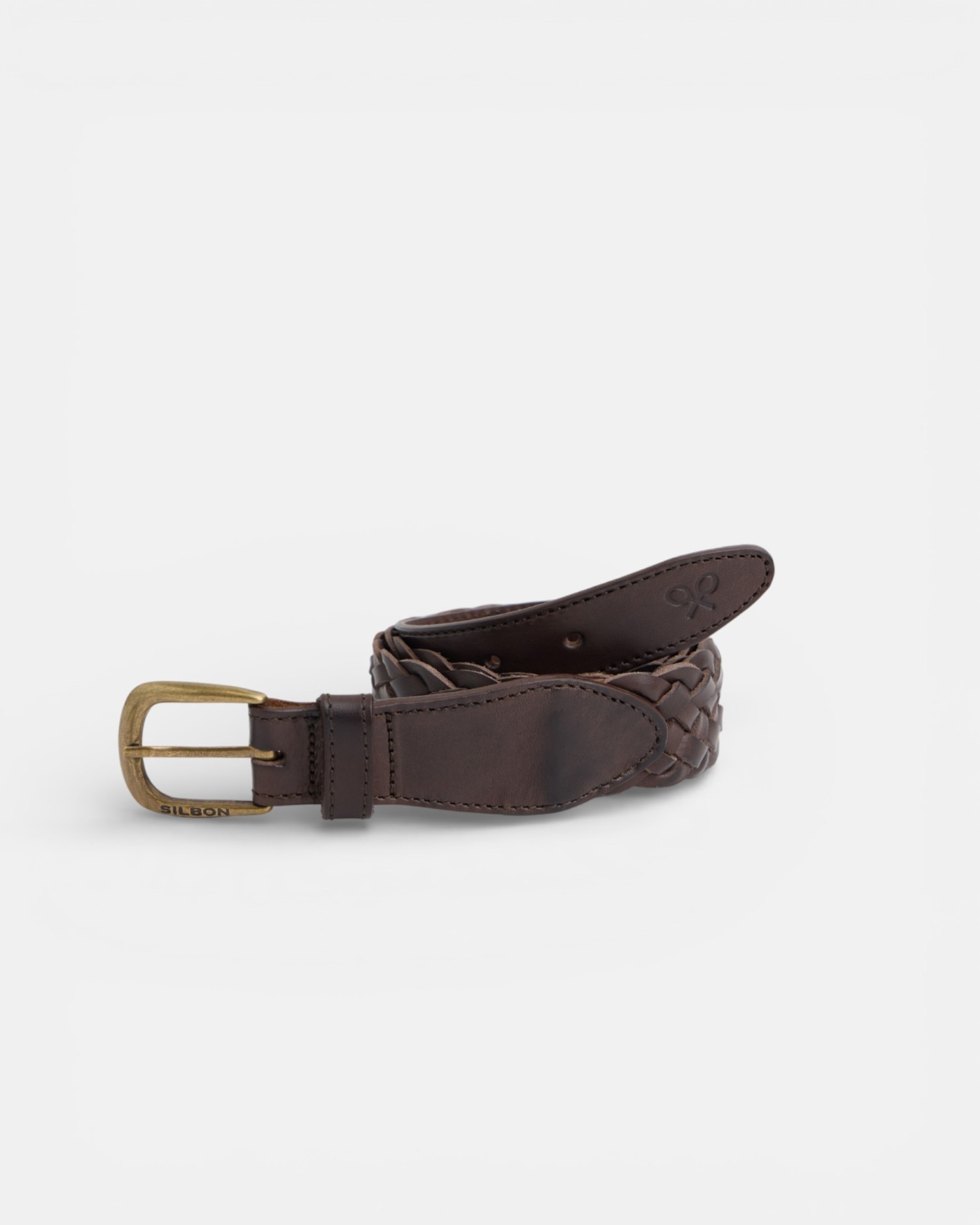 Imagem 0 de Cinto Entrançado de Pele em Castanho