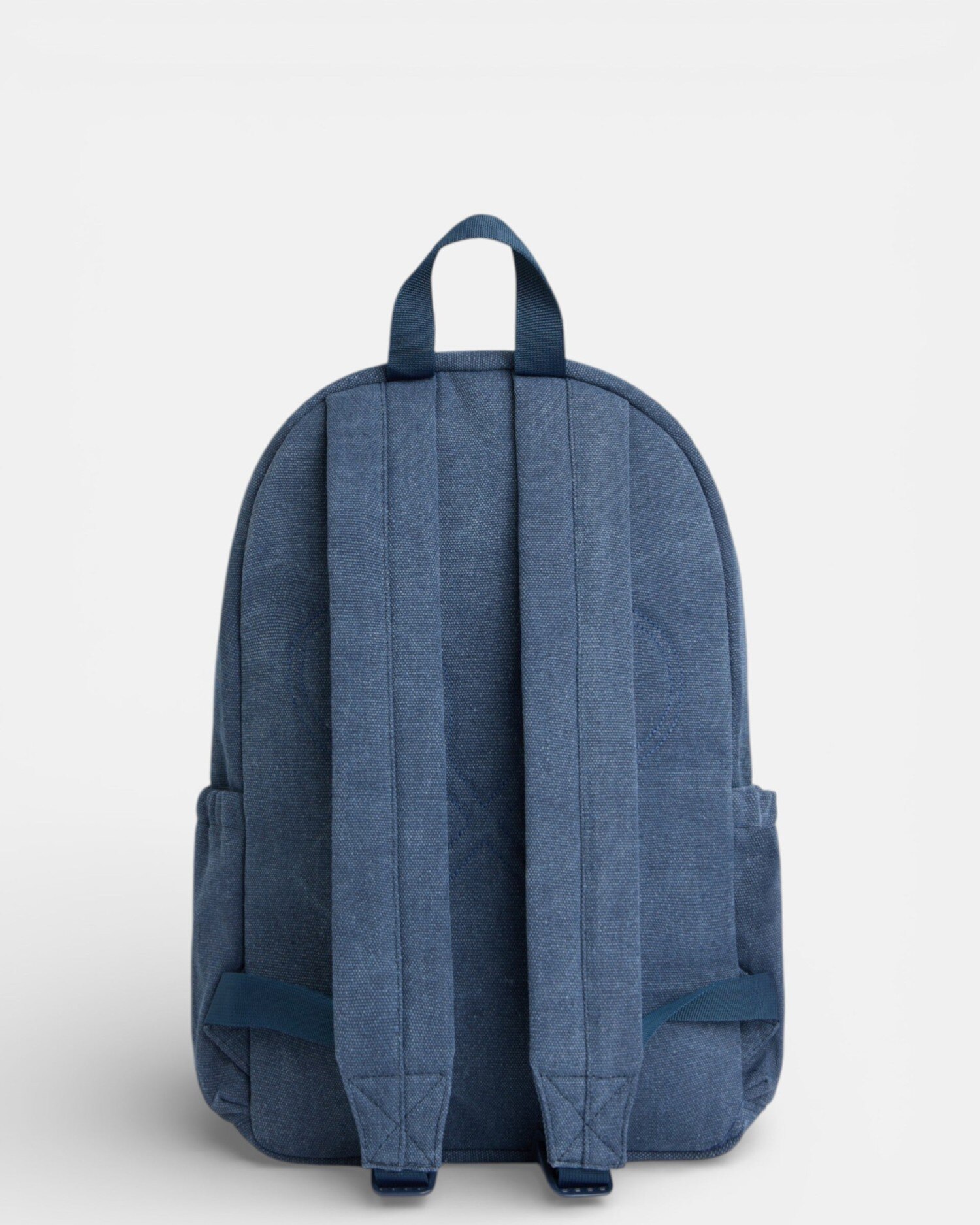 Mochila com Detalhe em Pele Azul-marinho Azul-marinho-4