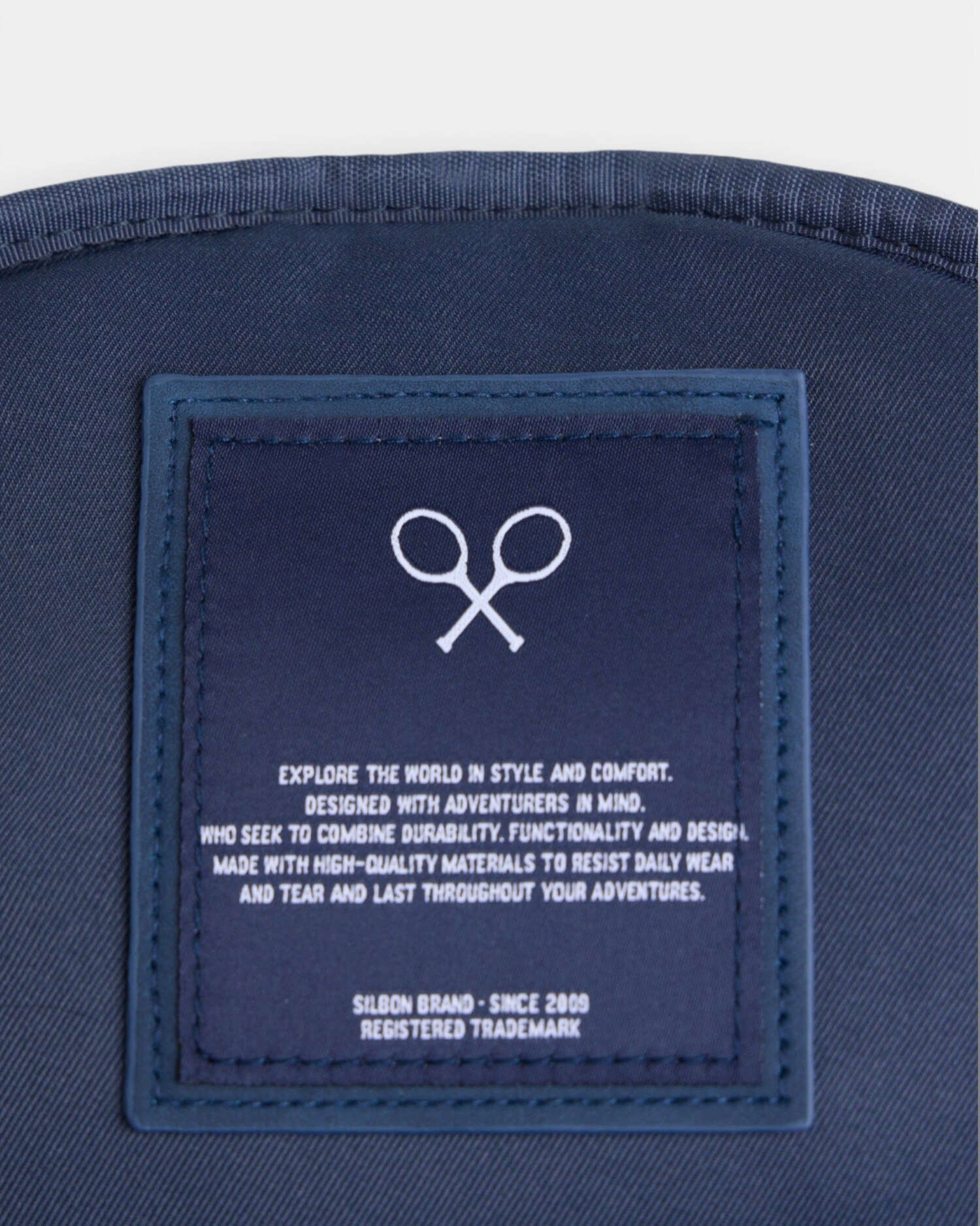Mochila com Detalhe em Pele Azul-marinho Azul-marinho-5