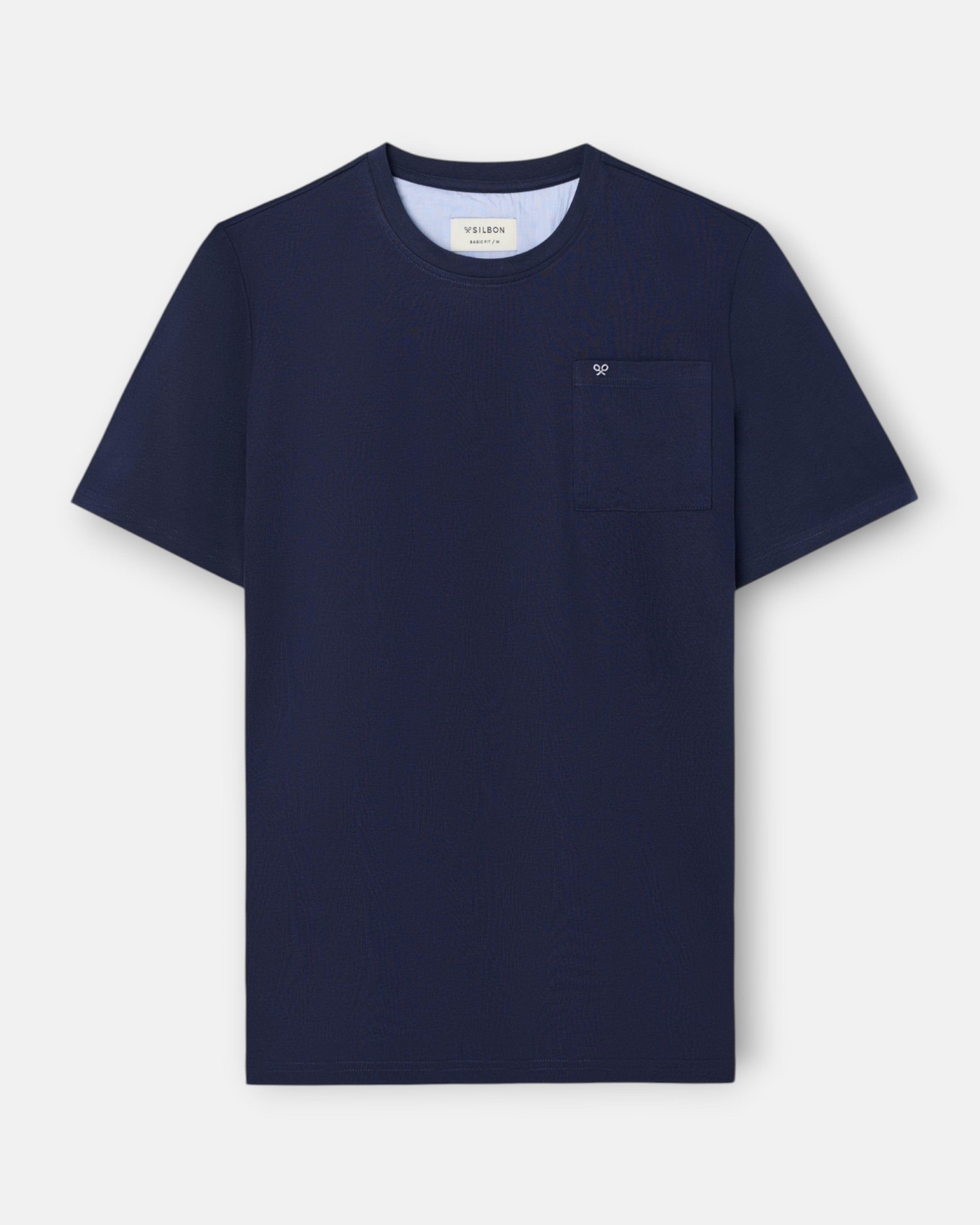 Imagem 0 de Pijama Curto com Bolso Às Riscas em Azul-marinho