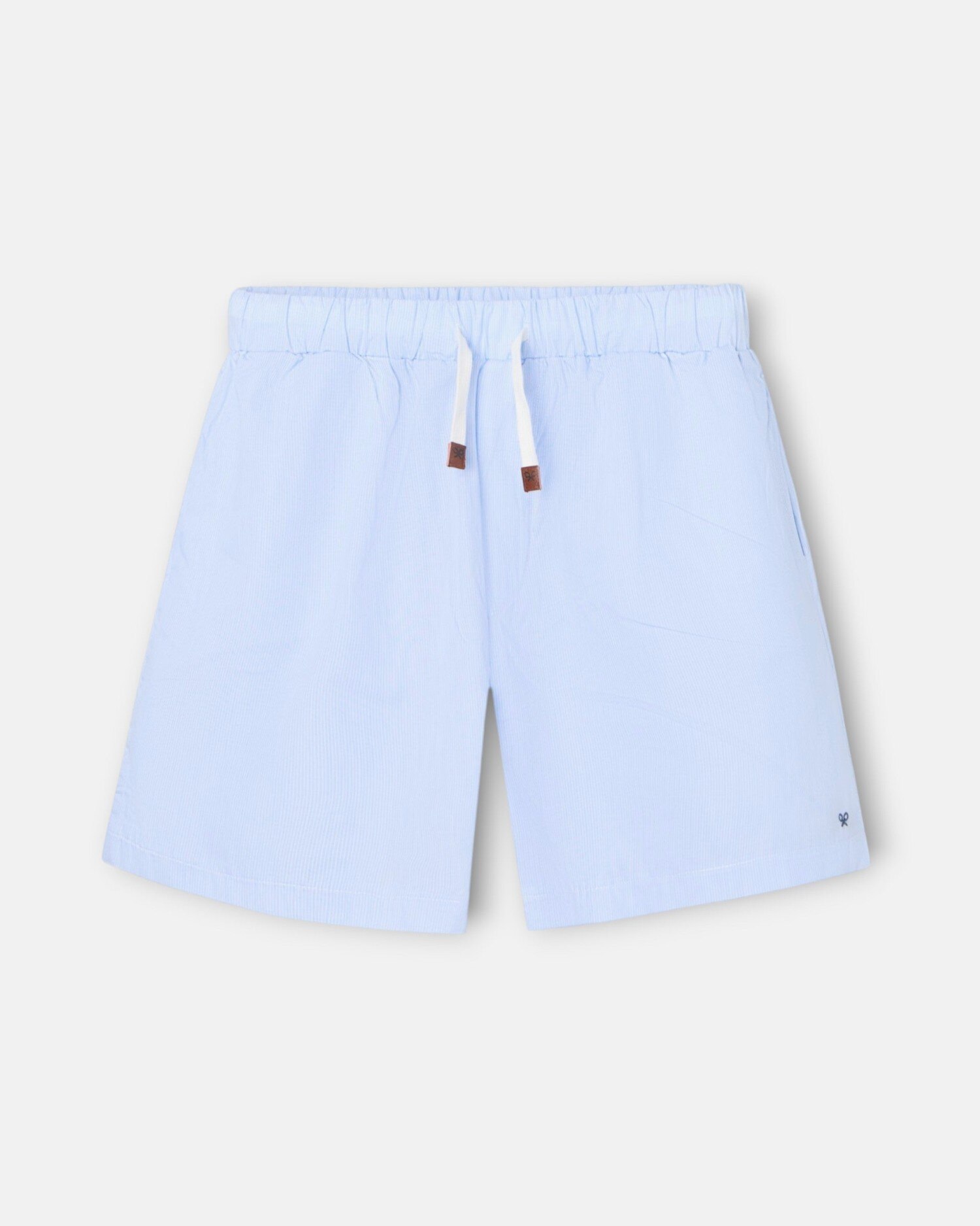 Pijama Curto com Bolso Às Riscas em Azul-marinho Azul-marinho-2