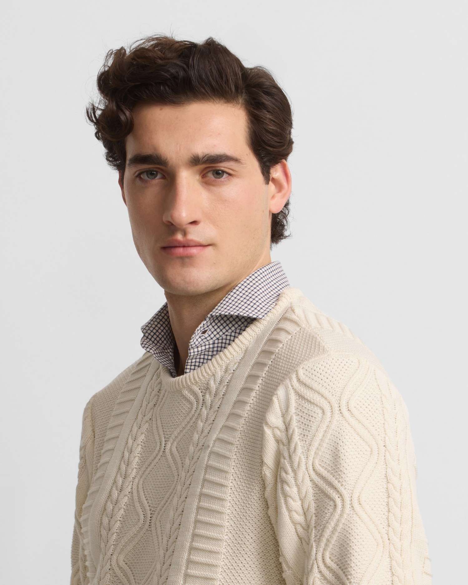 Camisola de Malha Ochos Patch Cruise em Creme Creme-3