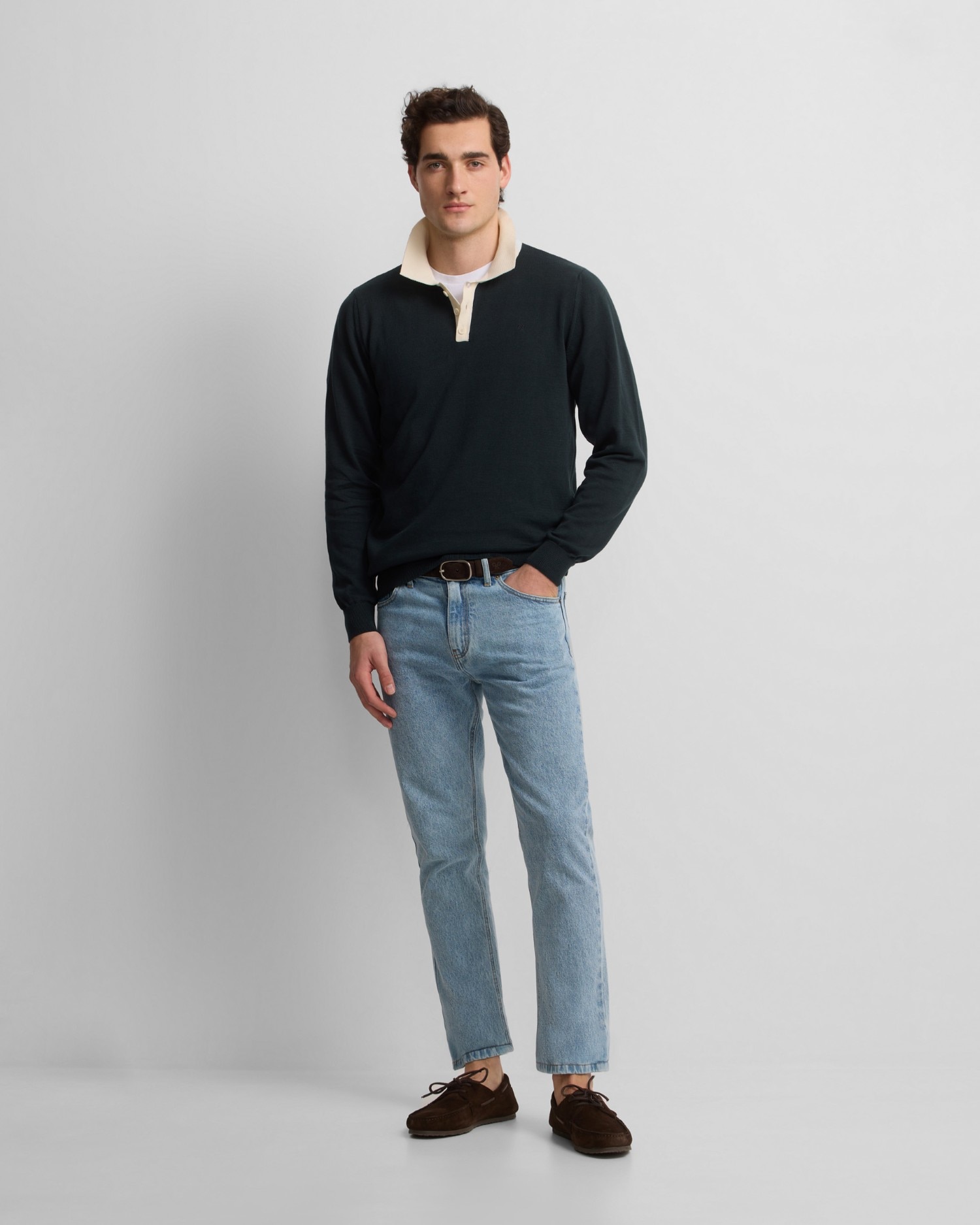 Imagem 0 de Jeans com Corte a Direito Sport Denim Cruise Azul